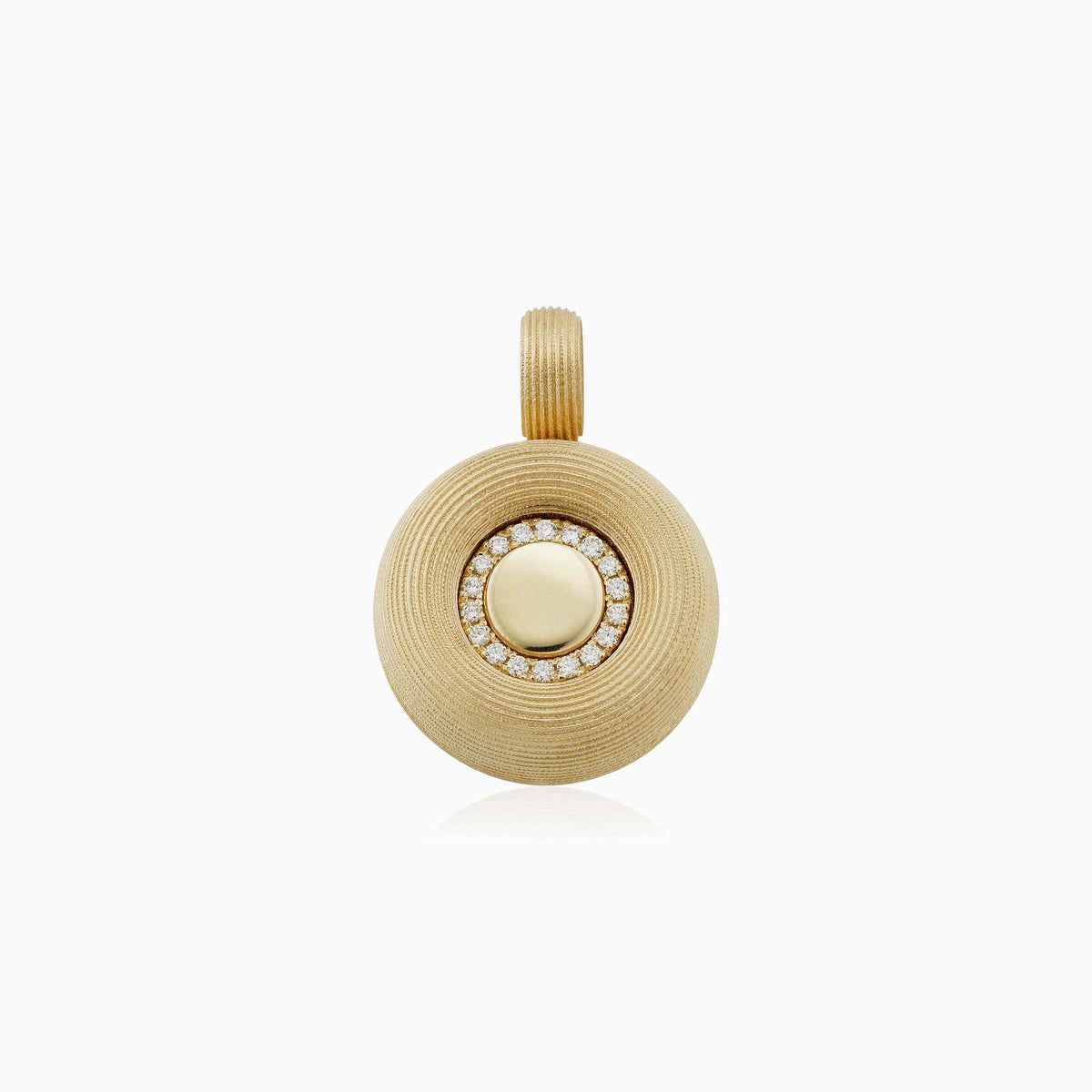 Renaissance Round Natural Diamond Pendant Charm