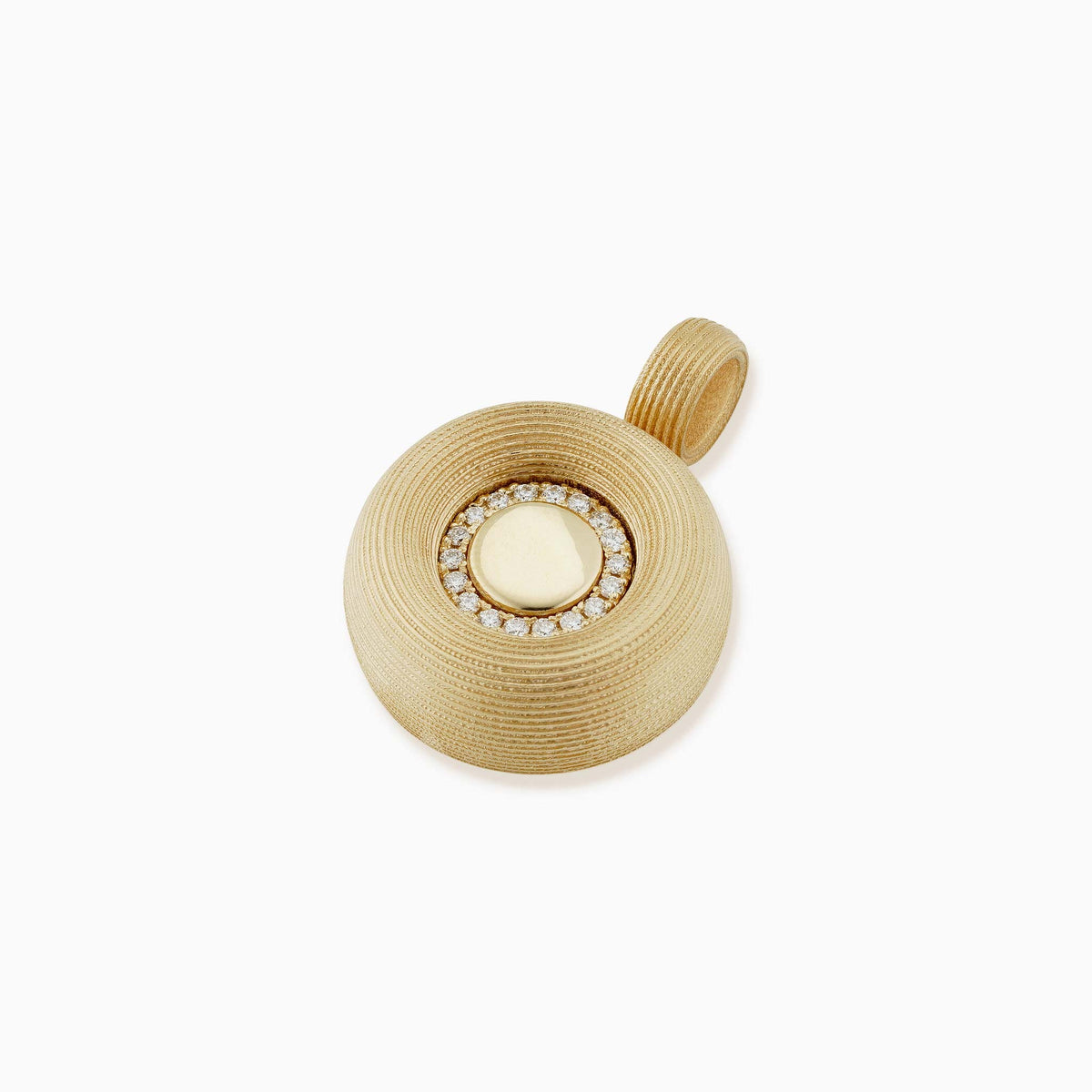 Renaissance Round Natural Diamond Pendant Charm