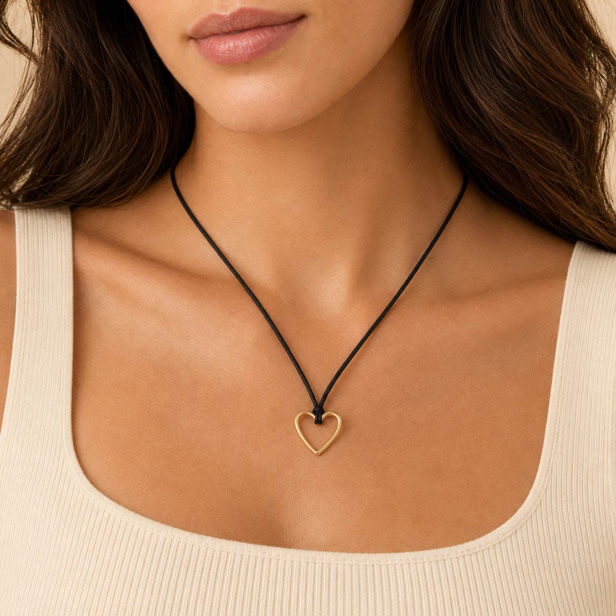 Tied to You Open Heart Pendant Necklace