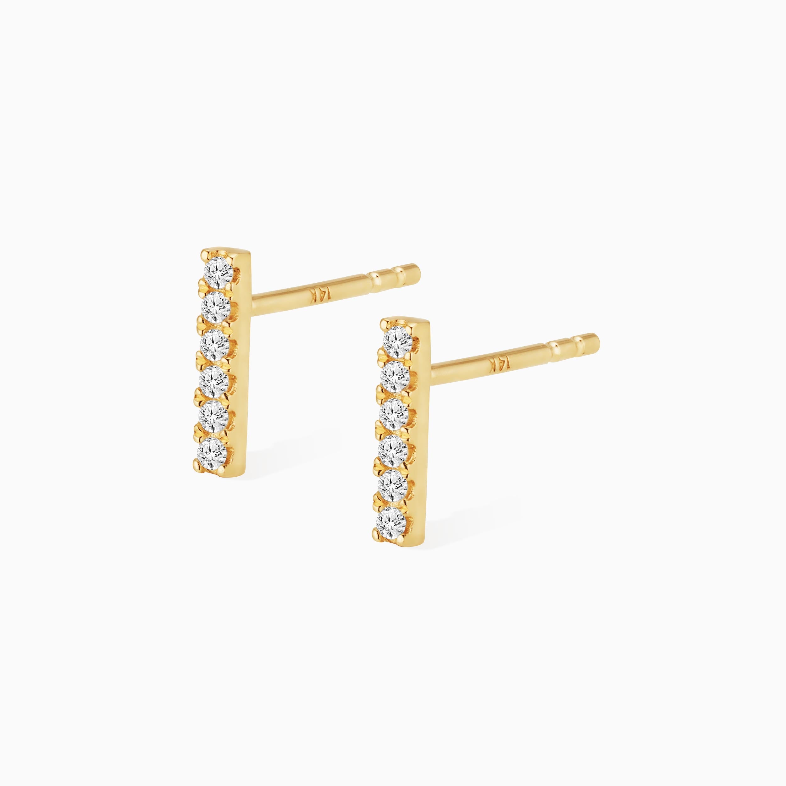 Brooklyn Bar Diamond Studs
