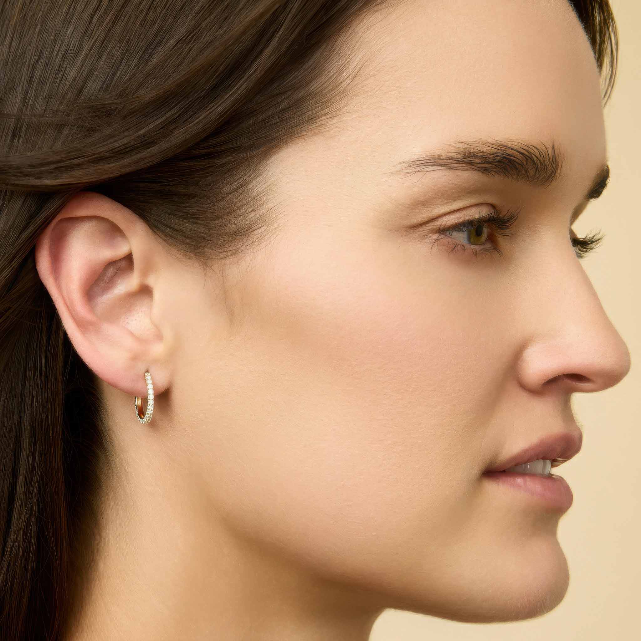 Regal Diamond Open Hoops