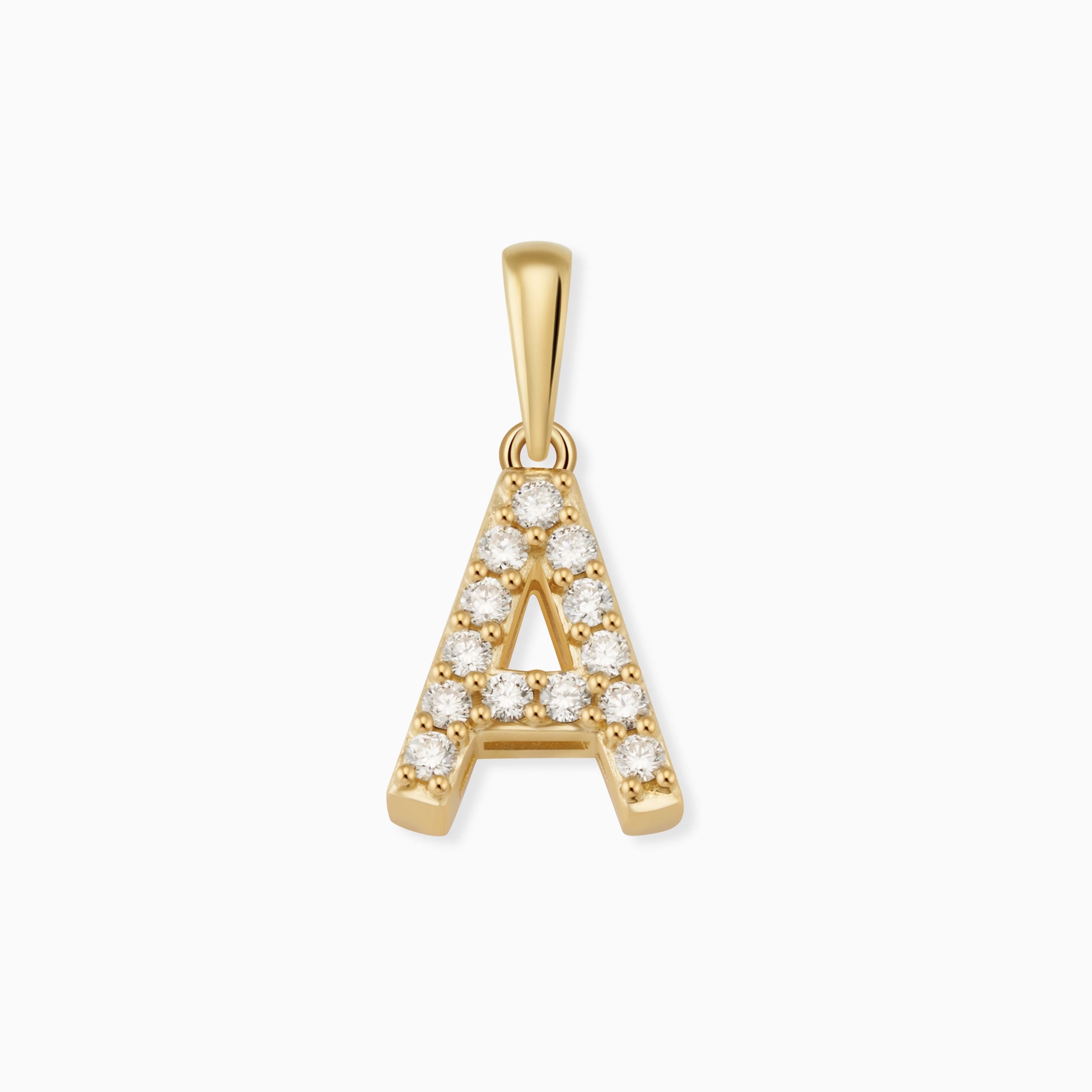Luxe Letter Diamond Initial Pendant Charm