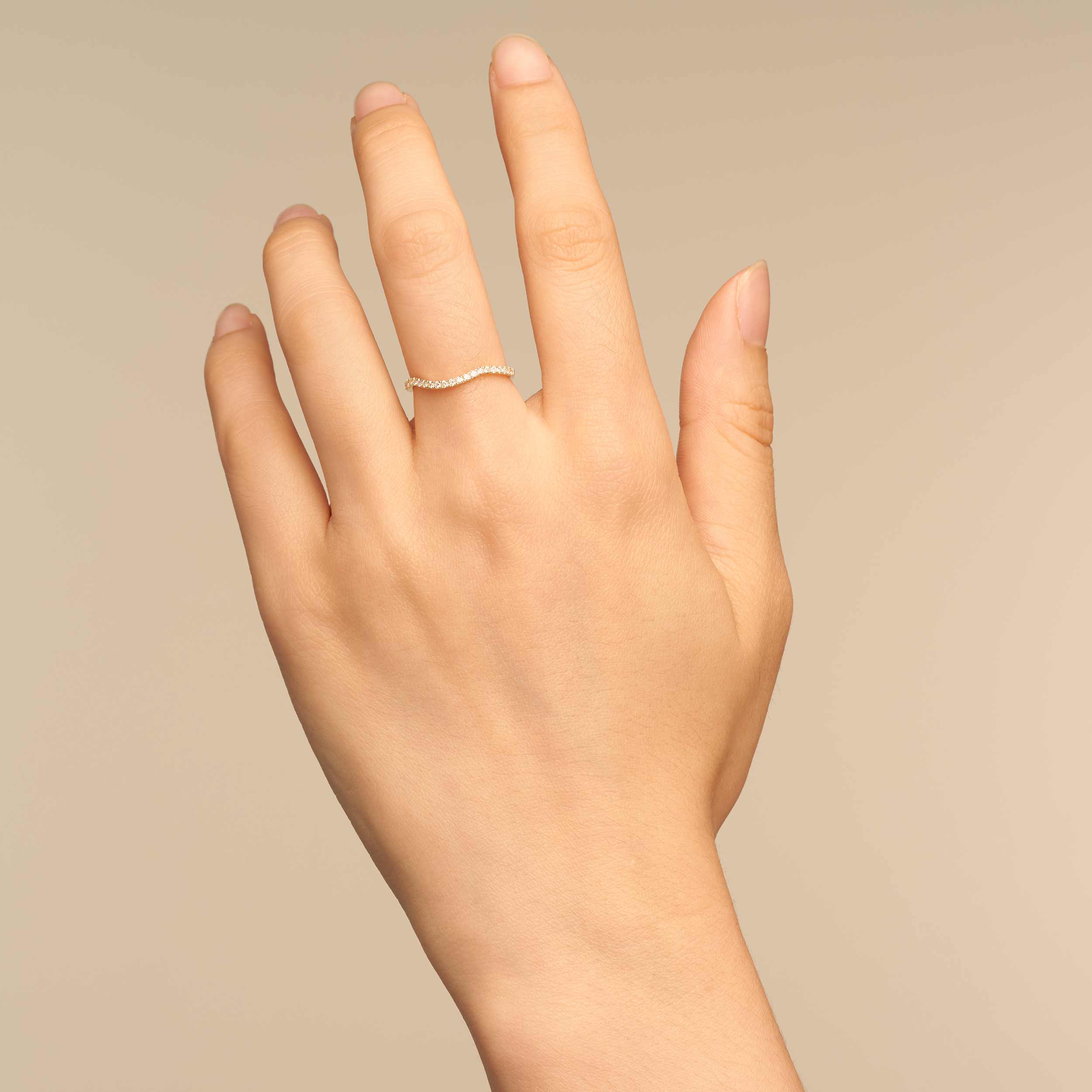 The Arc Diamond Stack Ring