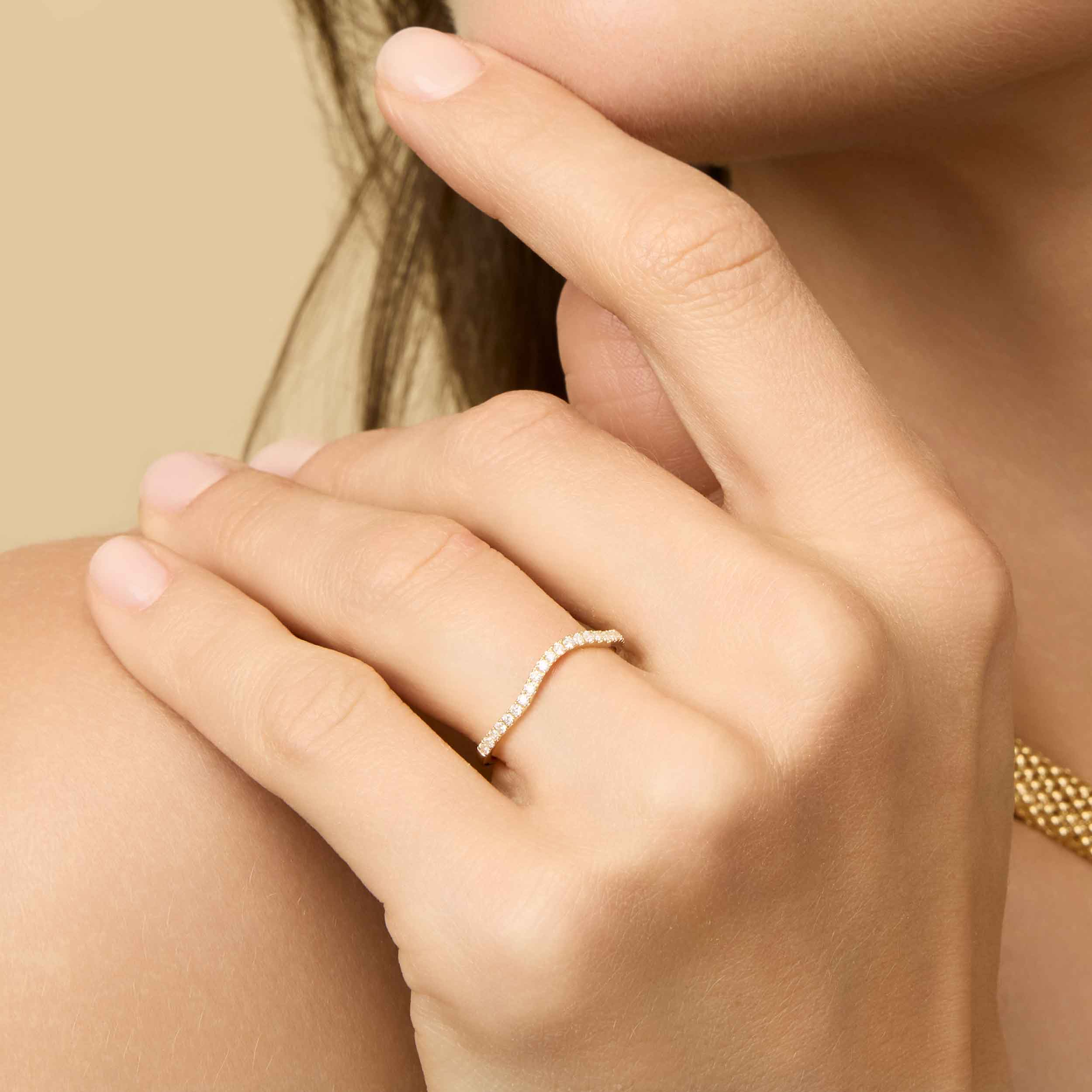 The Arc Diamond Stack Ring