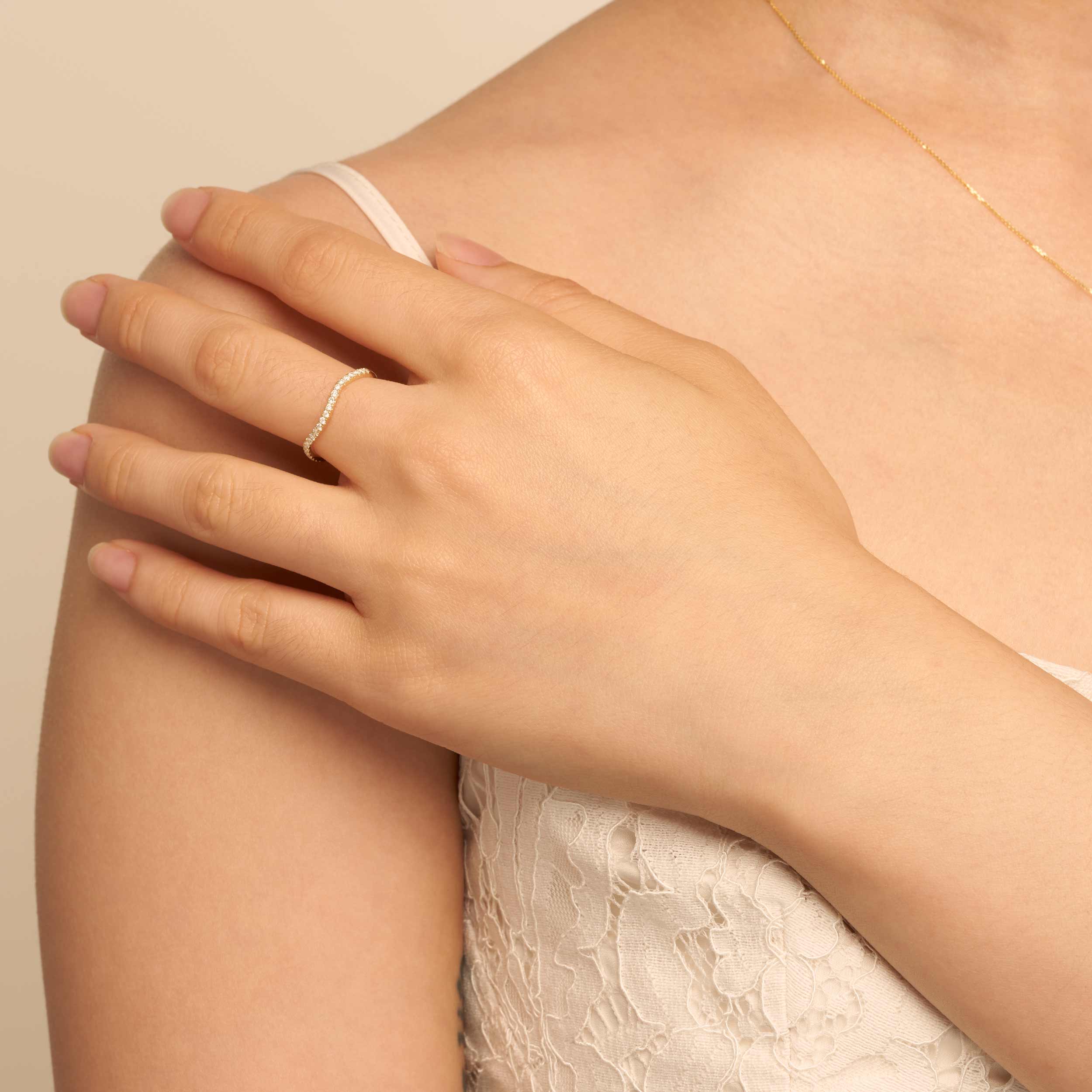 The Arc Diamond Stack Ring