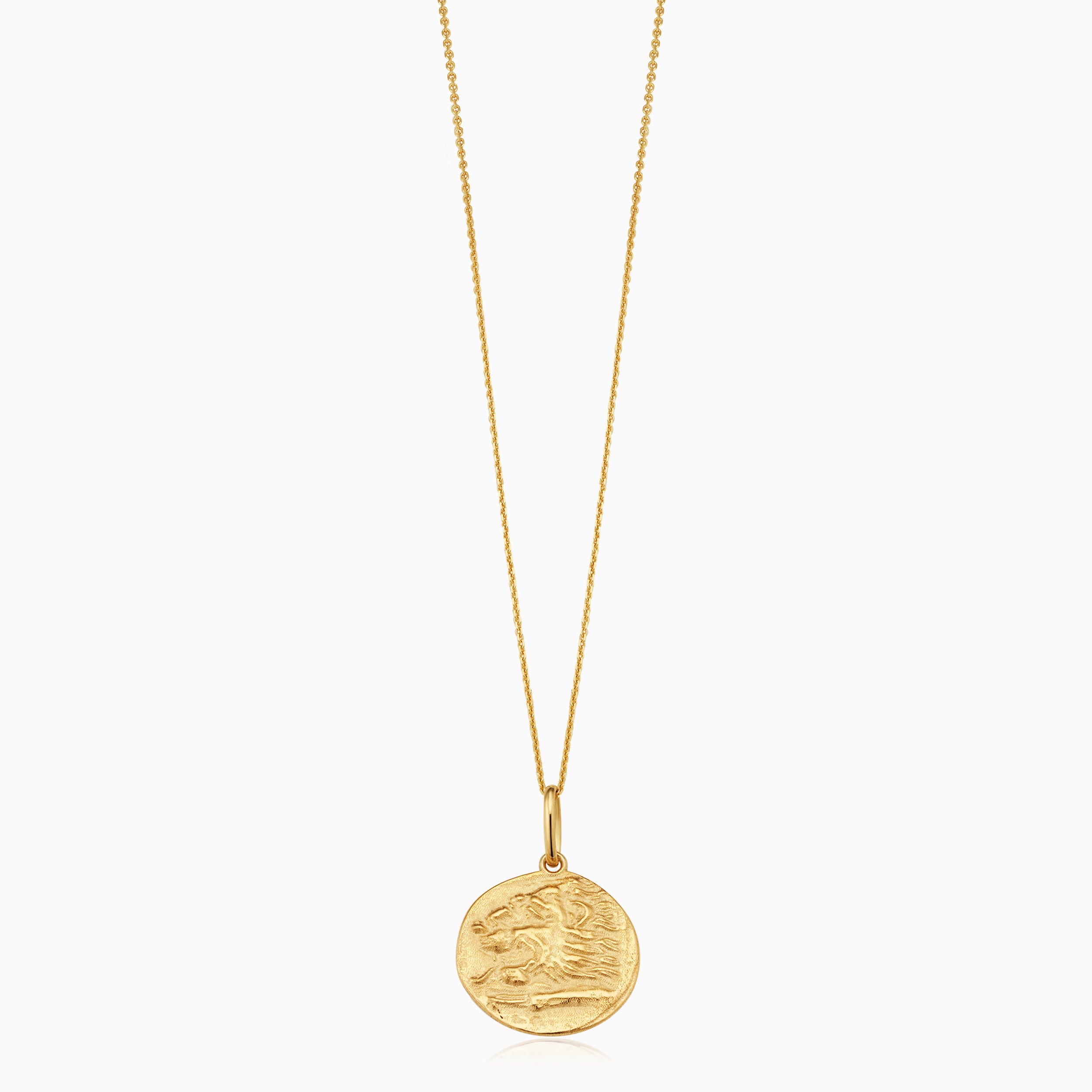 Greek Lion Medallion Necklace
