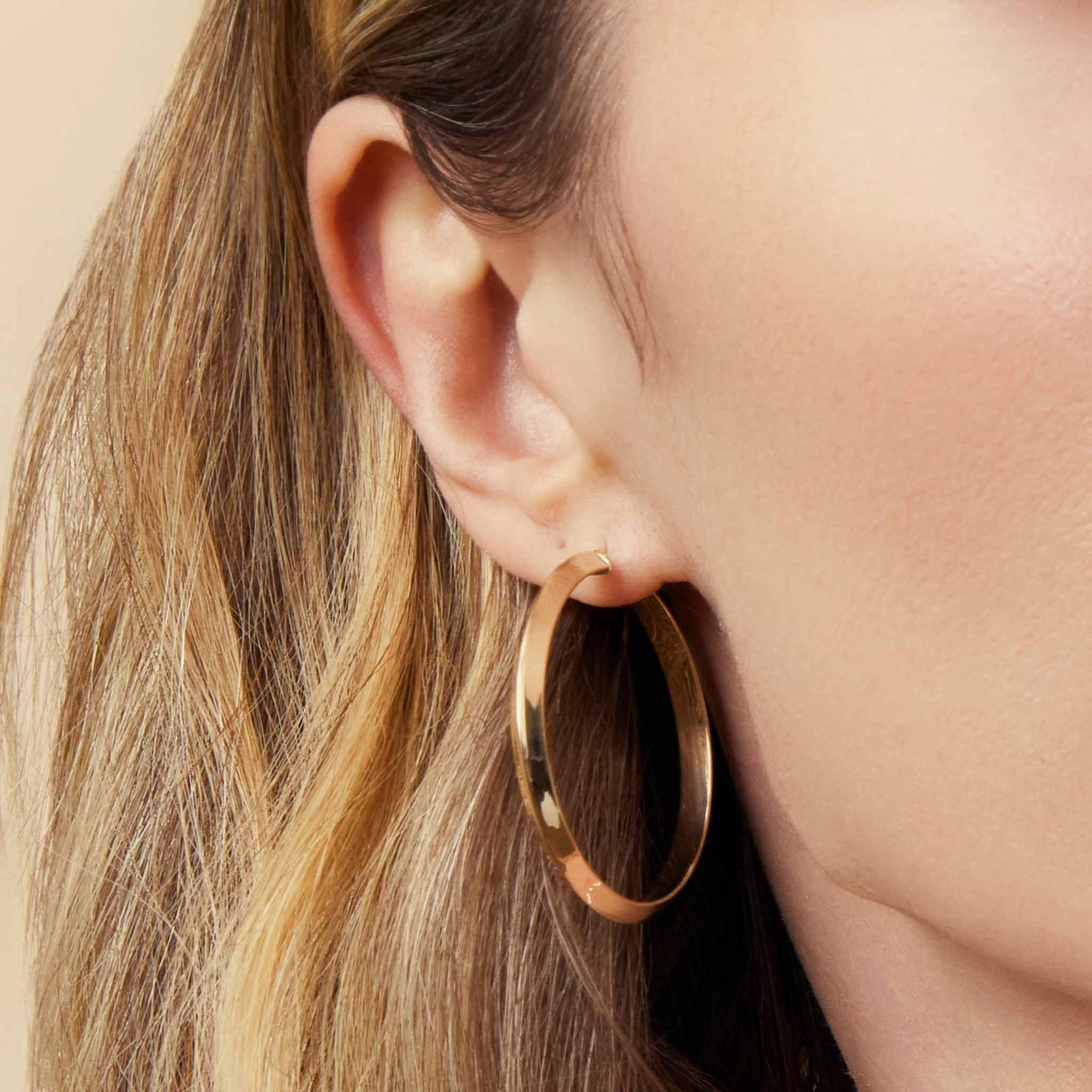 Knife Edge Large Hoops