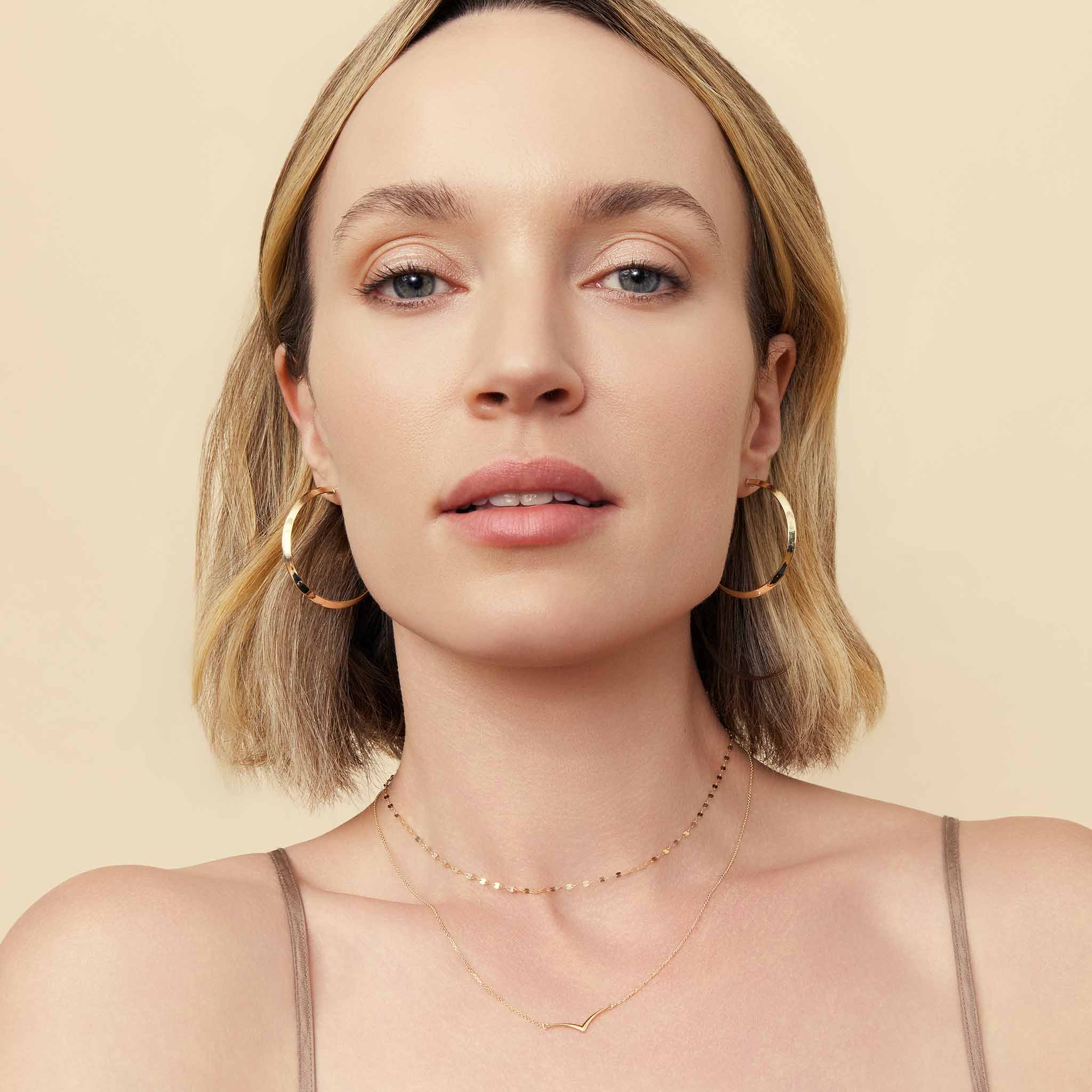 Knife Edge Large Hoops