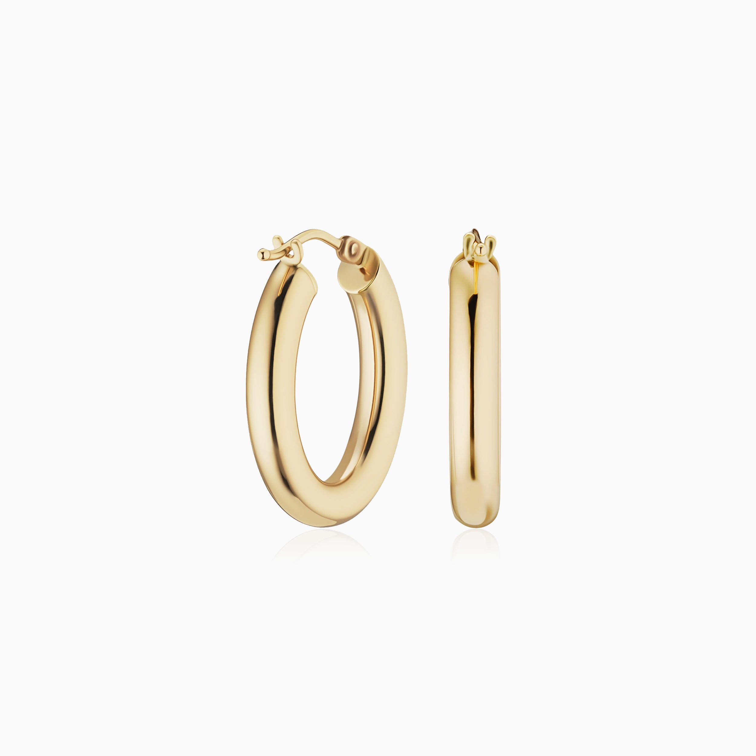Everything Bold Oval Midi Hoops