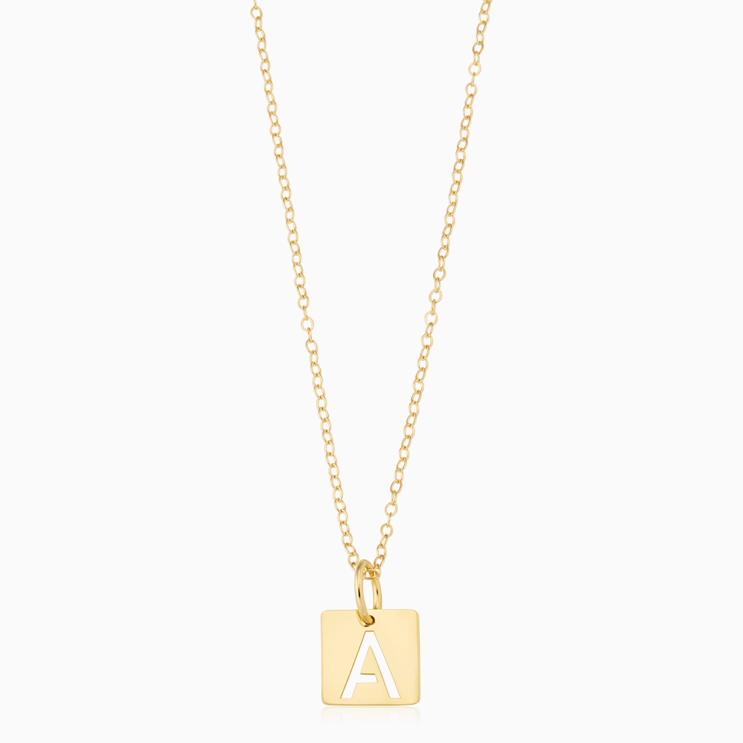 Initial Tile Petite Necklace