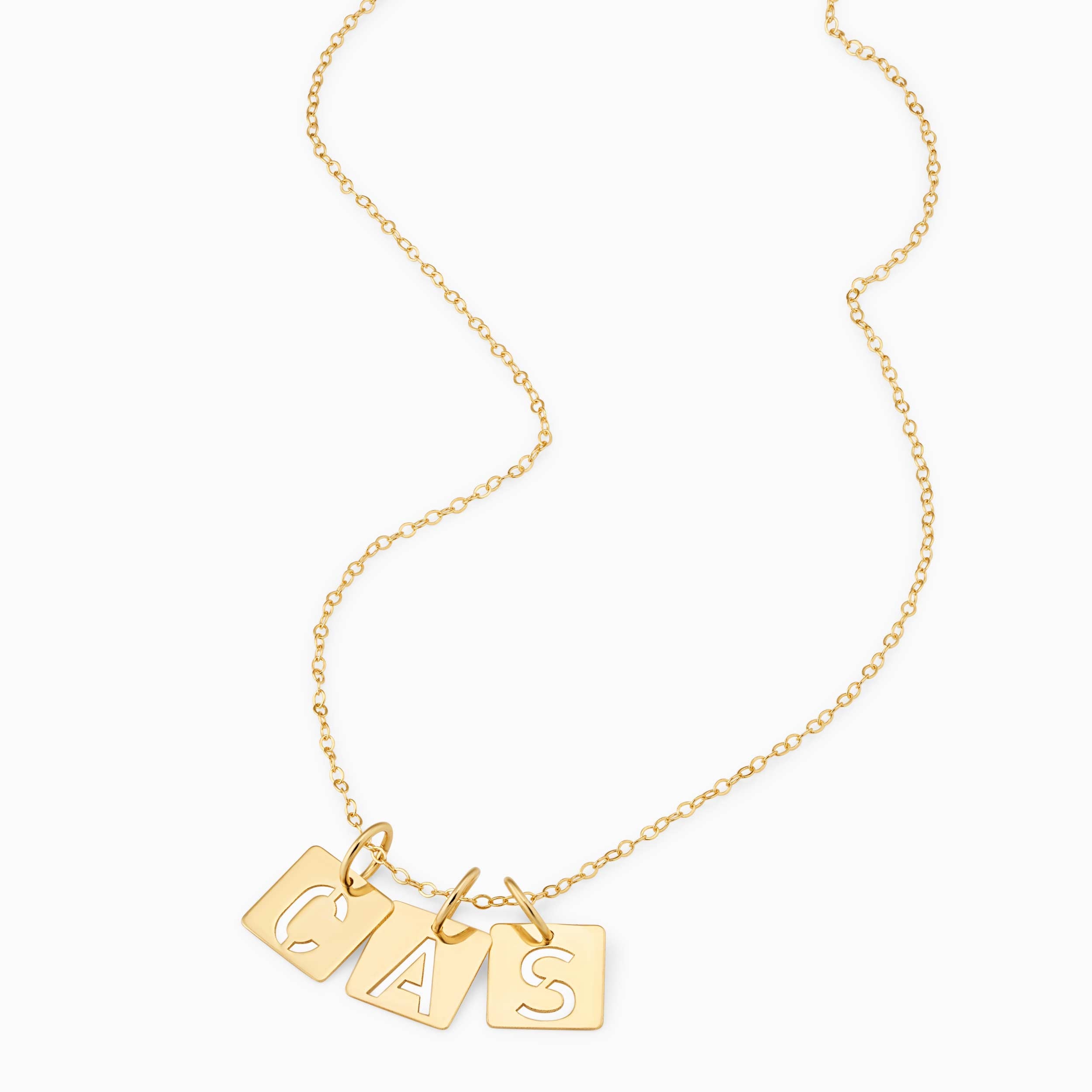 Initial Tile Petite Necklace