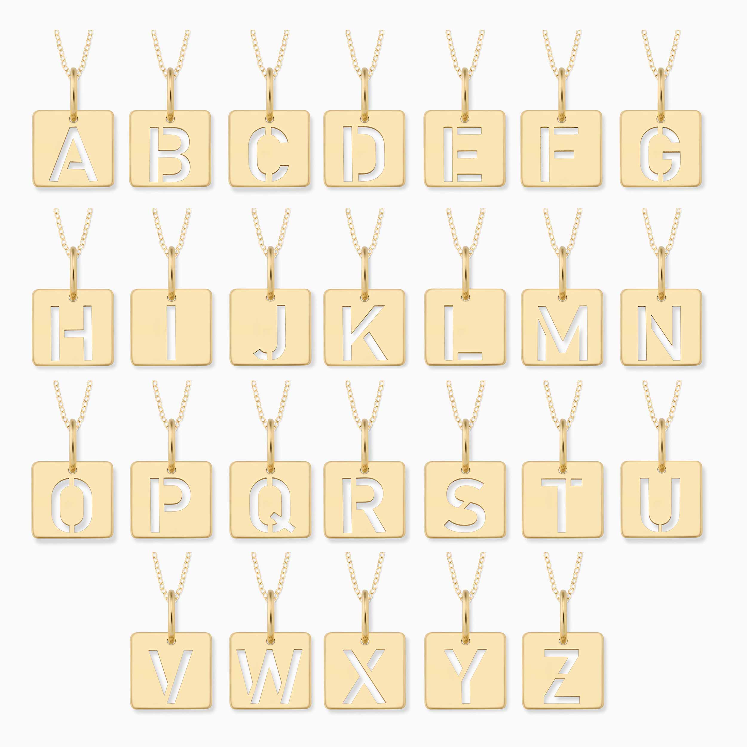 Initial Tile Petite Necklace