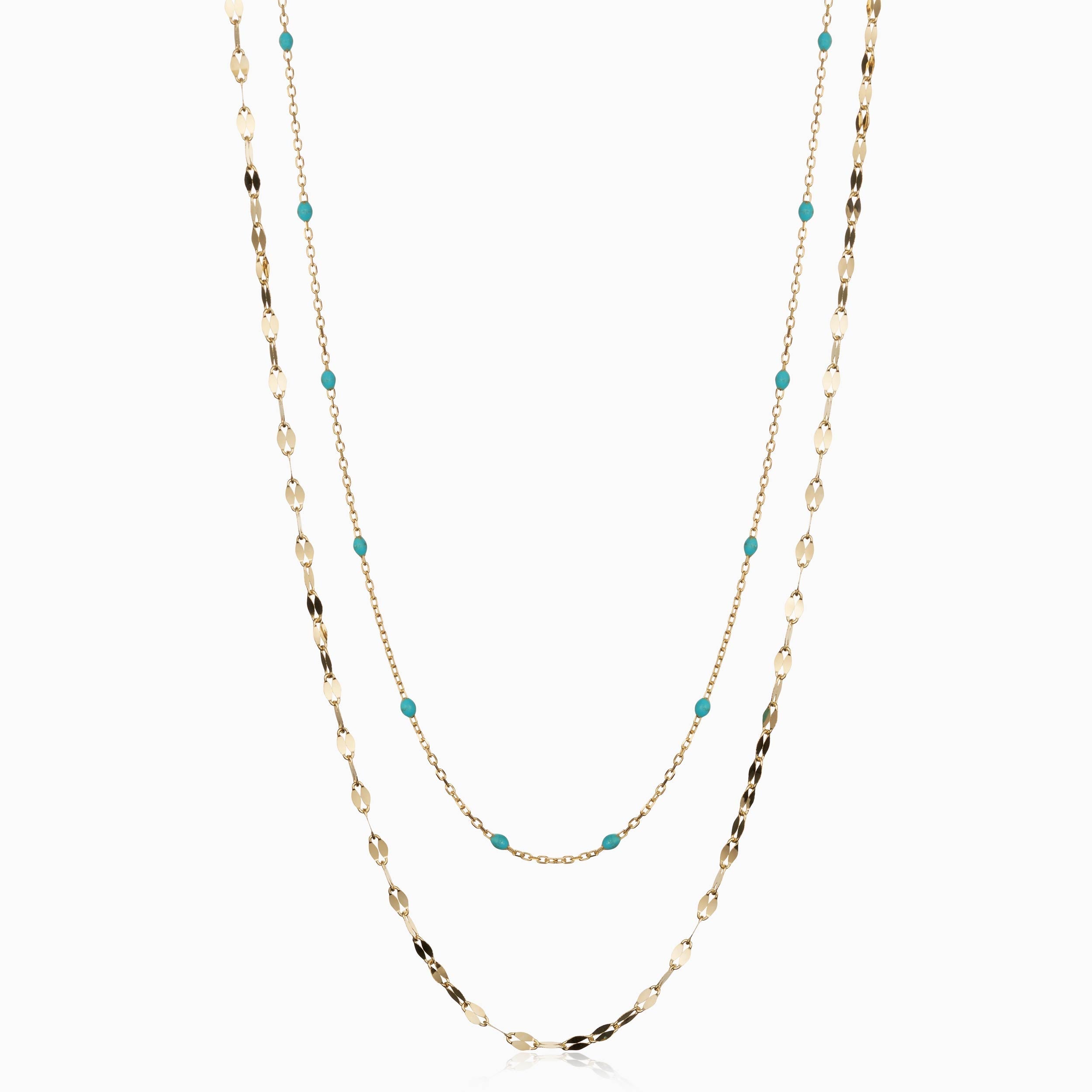 #color_Yellow Gold, Turquoise Enamel