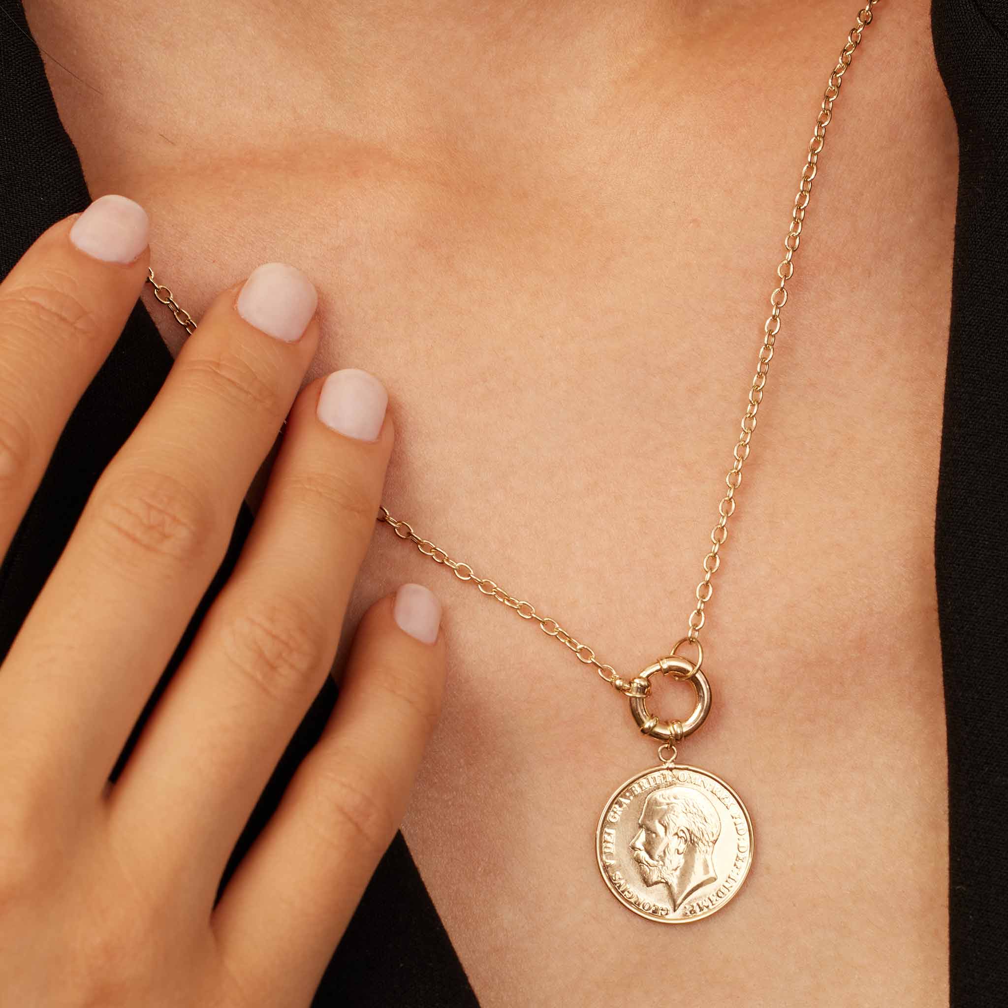 Majesty Coin Pendant Necklace