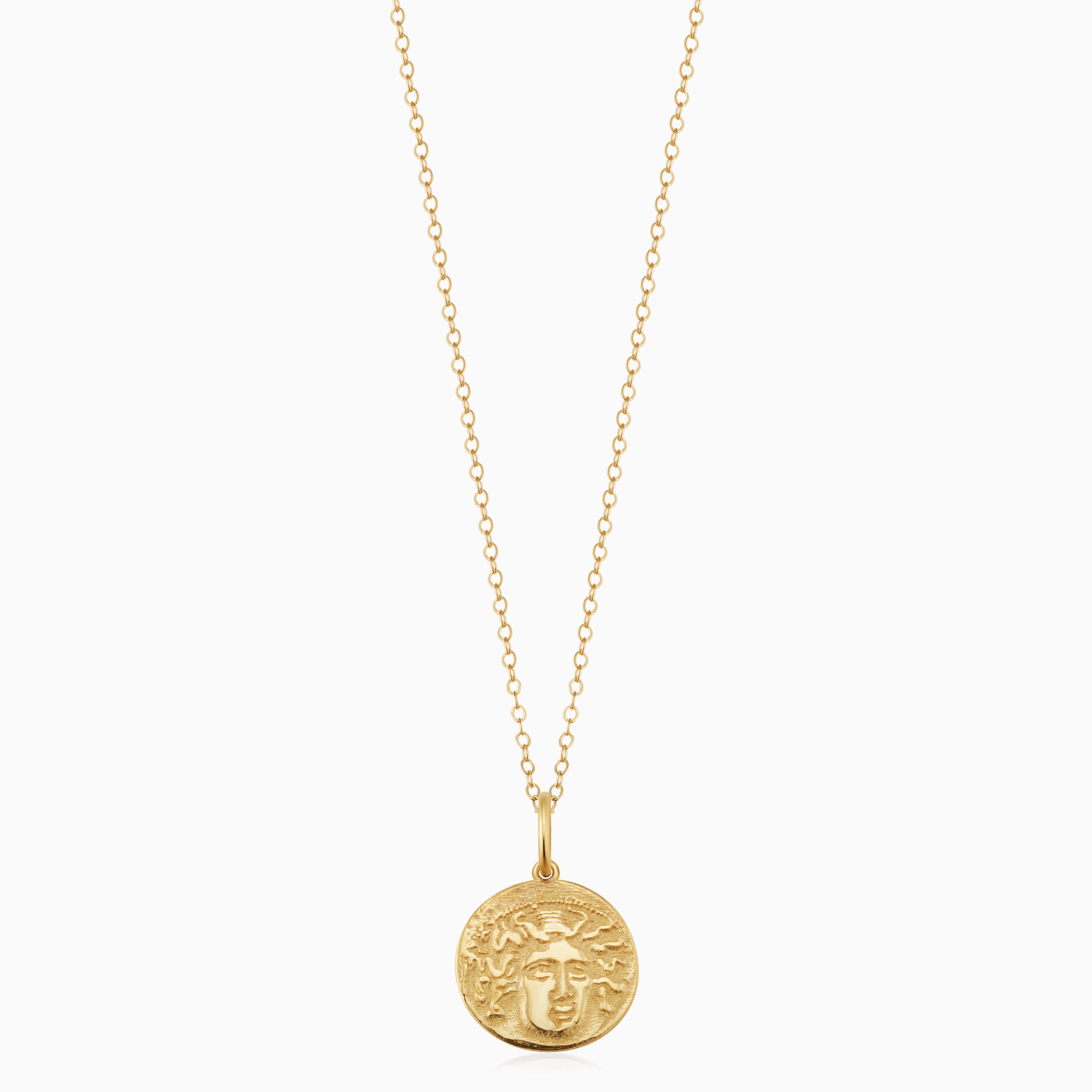 Greek Medusa Medallion Necklace