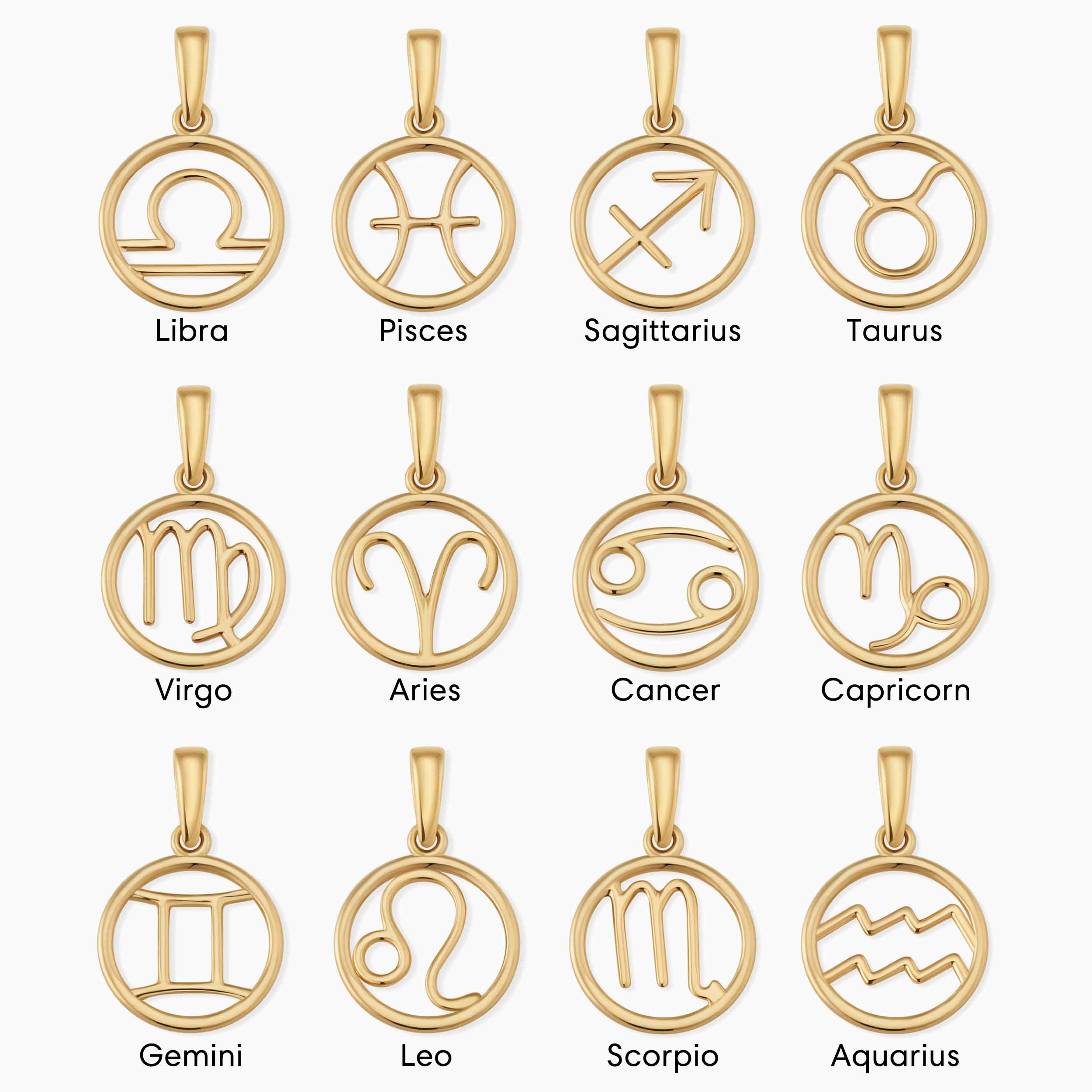 Zodiac Pendant Charm