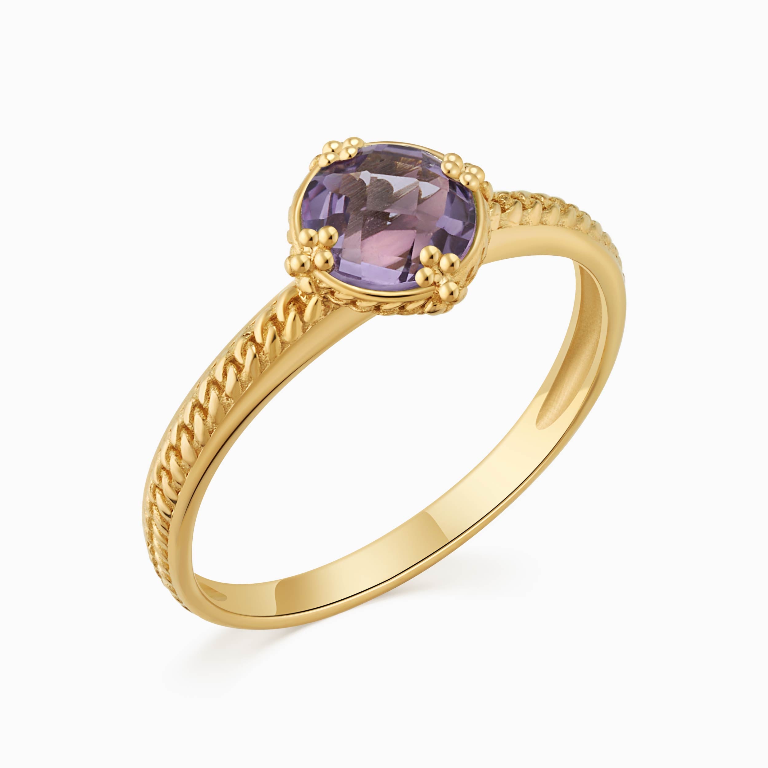 #color_Yellow Gold, Amethyst