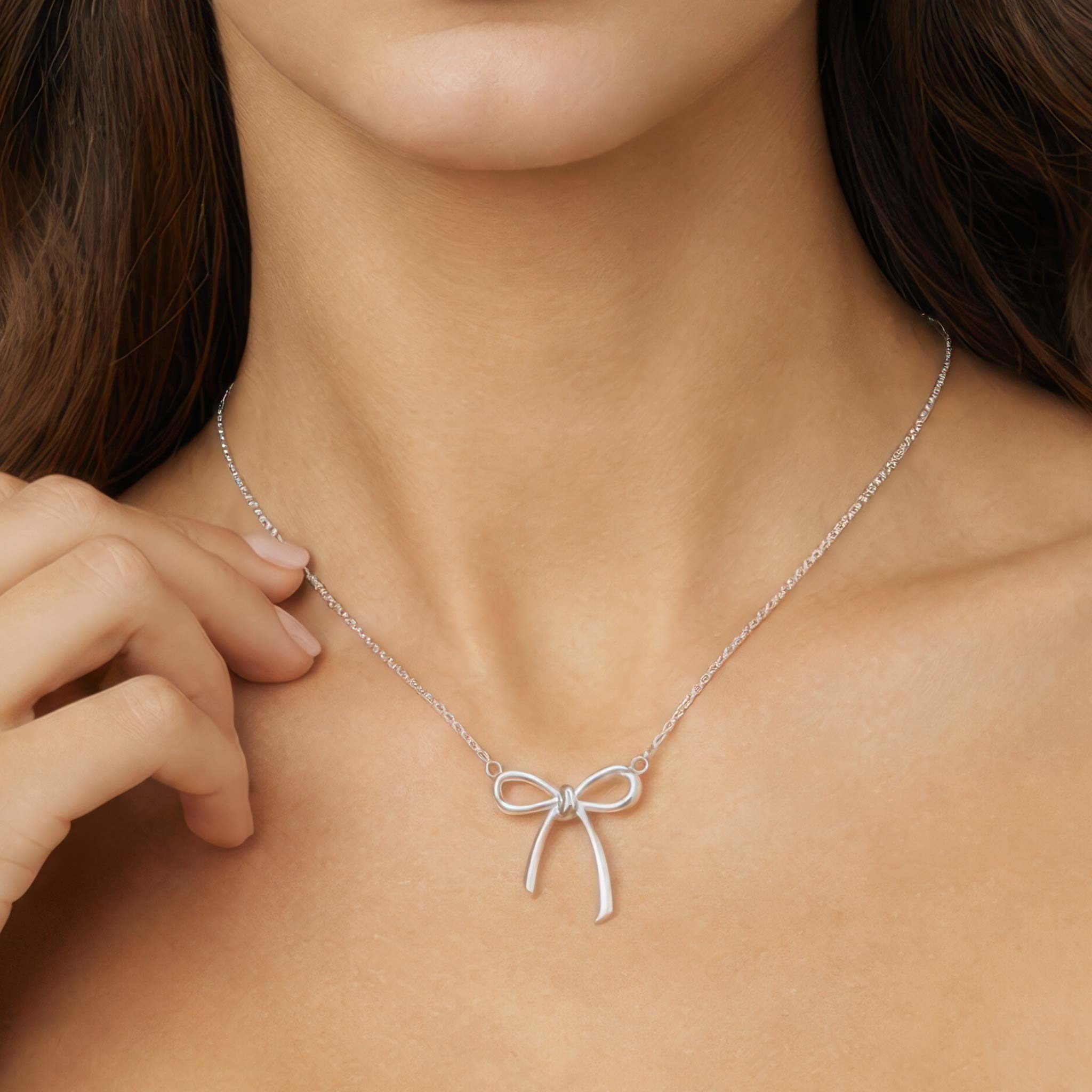 Wrap Me Up Bow Pendant Necklace