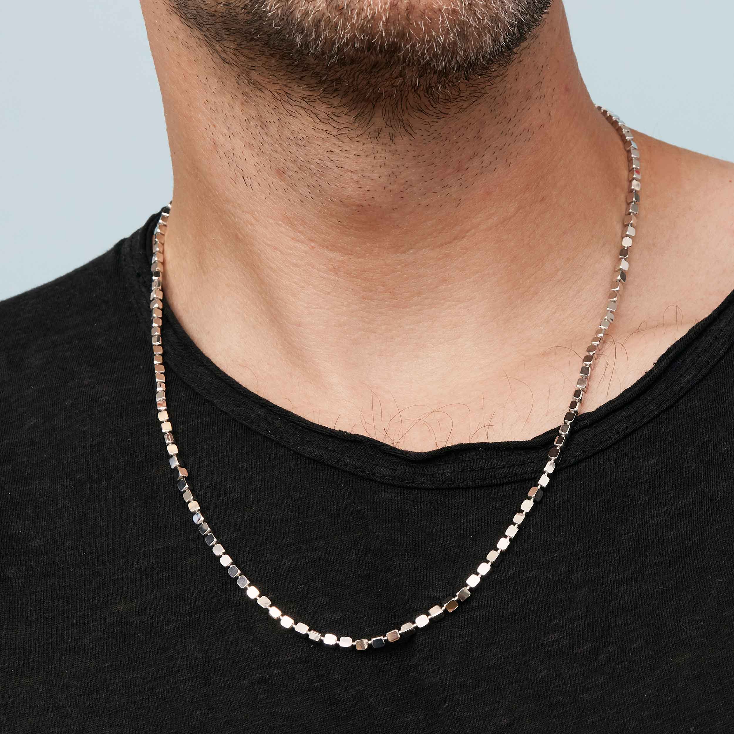 Modern Cube Link Necklace