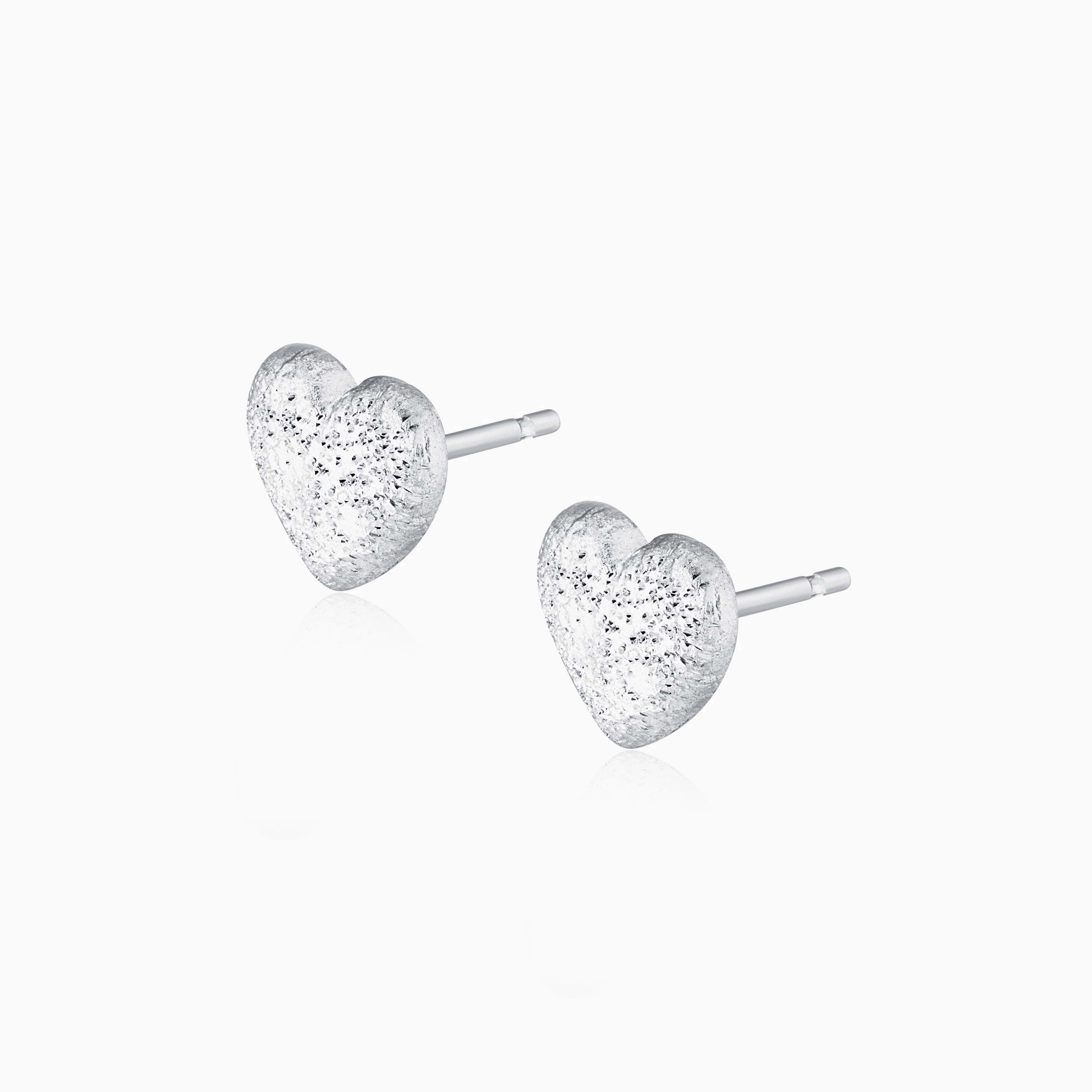 Shimmering Heart Studs