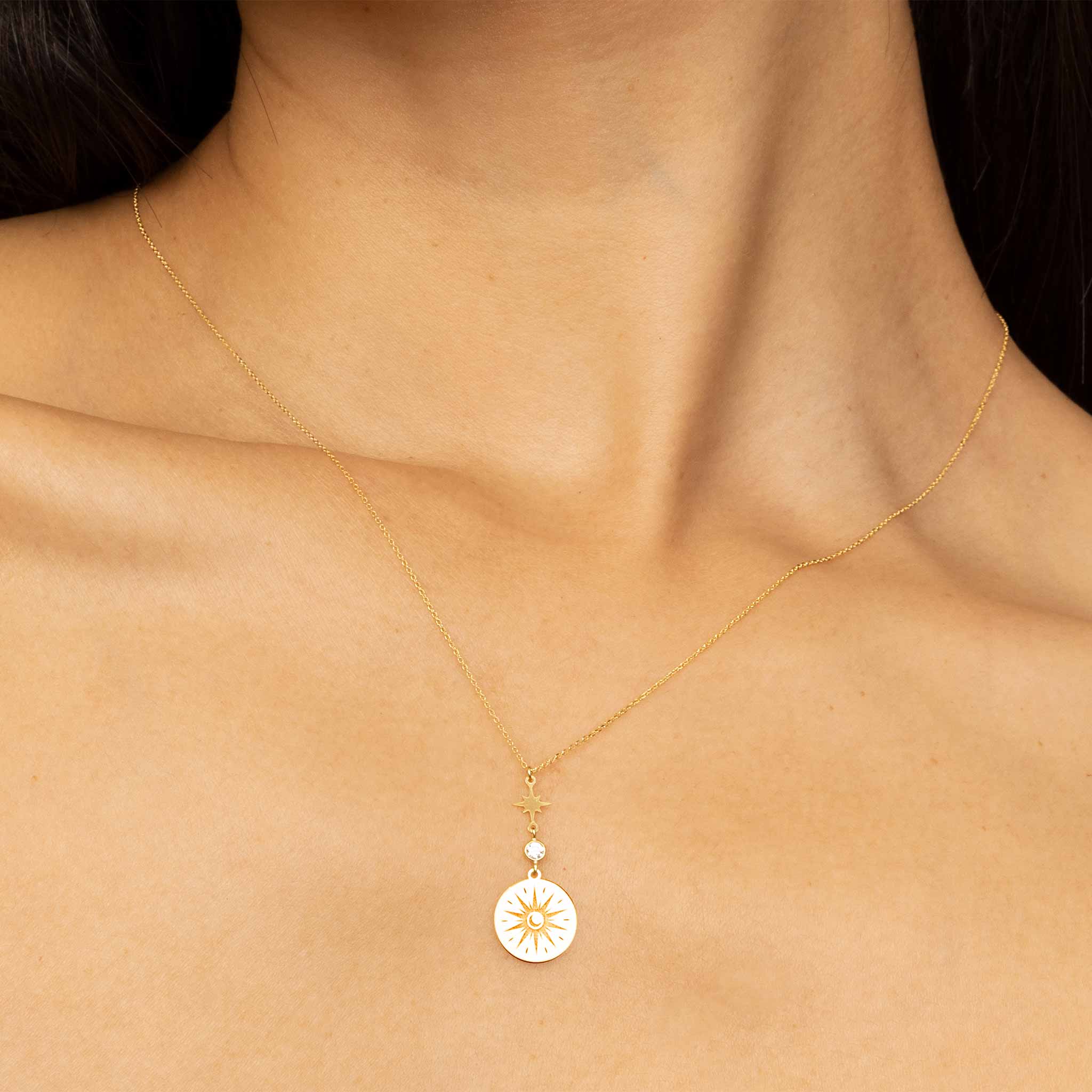 #color_Yellow Gold, Cubic Zirconia