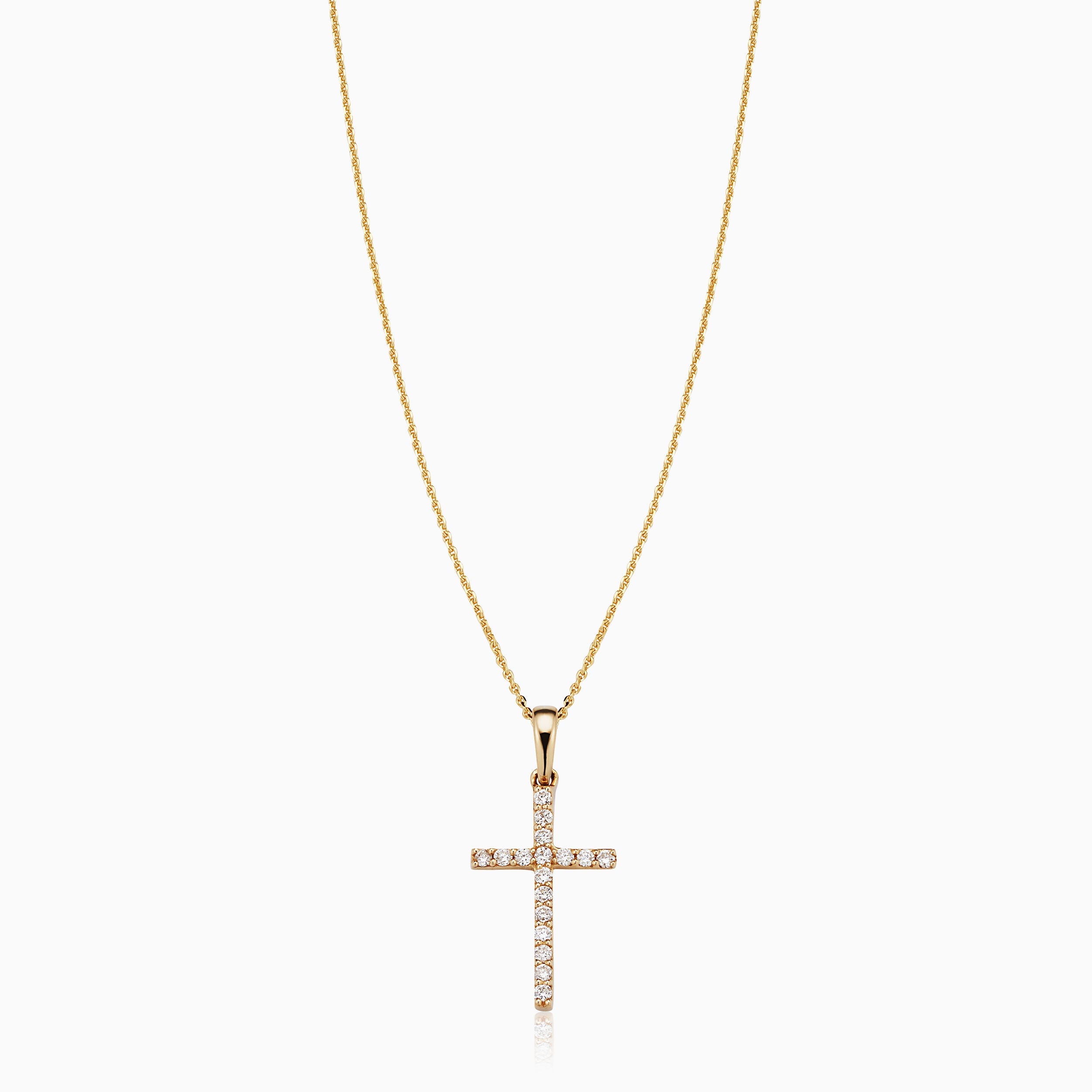 10k orders Gold Cross Pendant Necklace For Women and Men. Our Real Gold Religious Spark