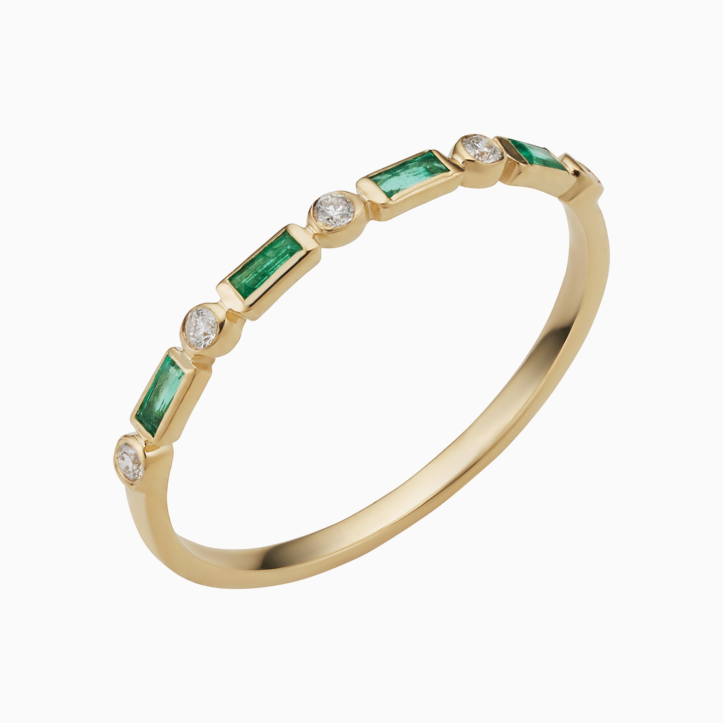 #color_Yellow Gold, Emerald, Natural Diamonds