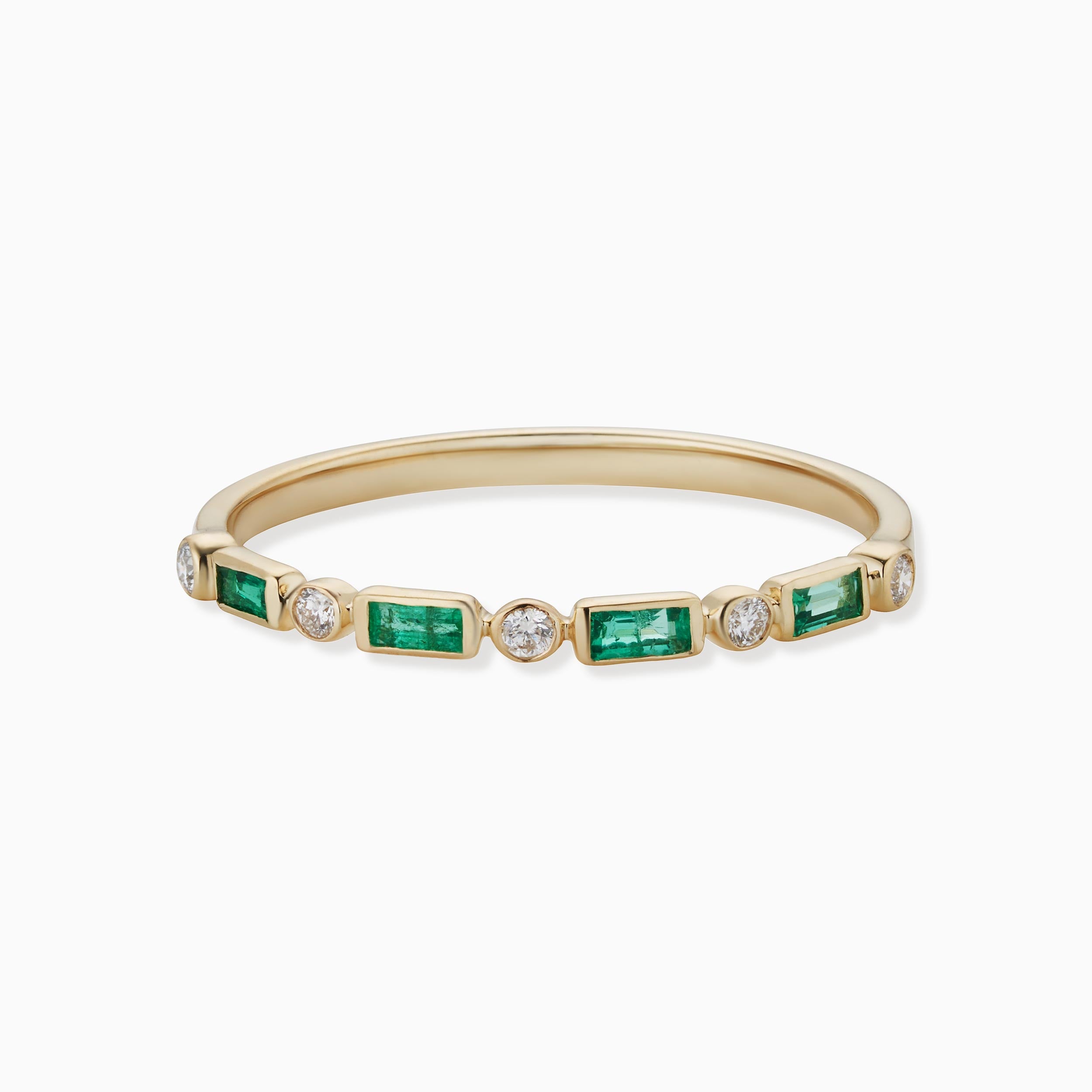 #color_Yellow Gold, Emerald, Natural Diamonds