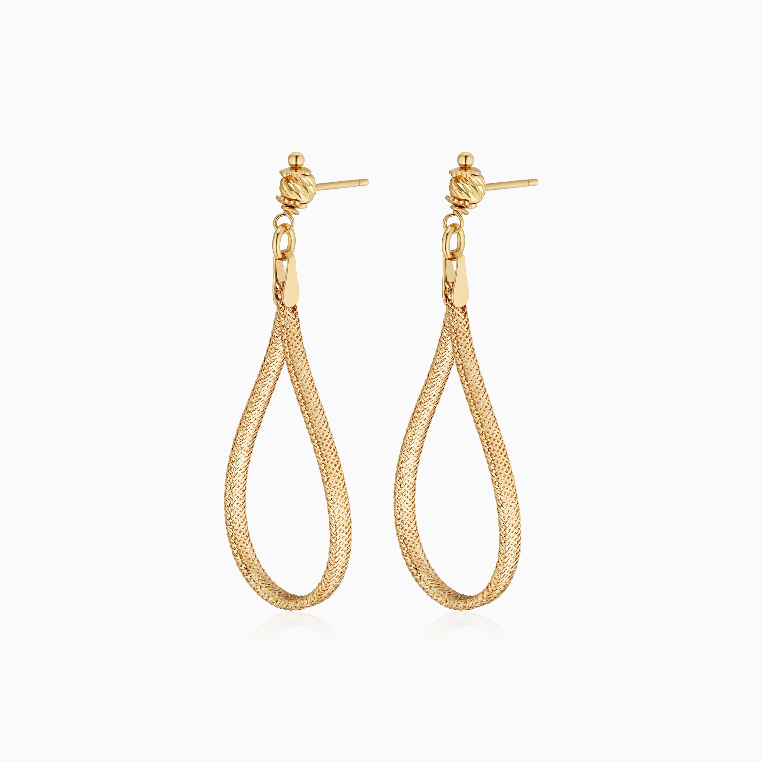 Mesh Glamour Drop Earrings