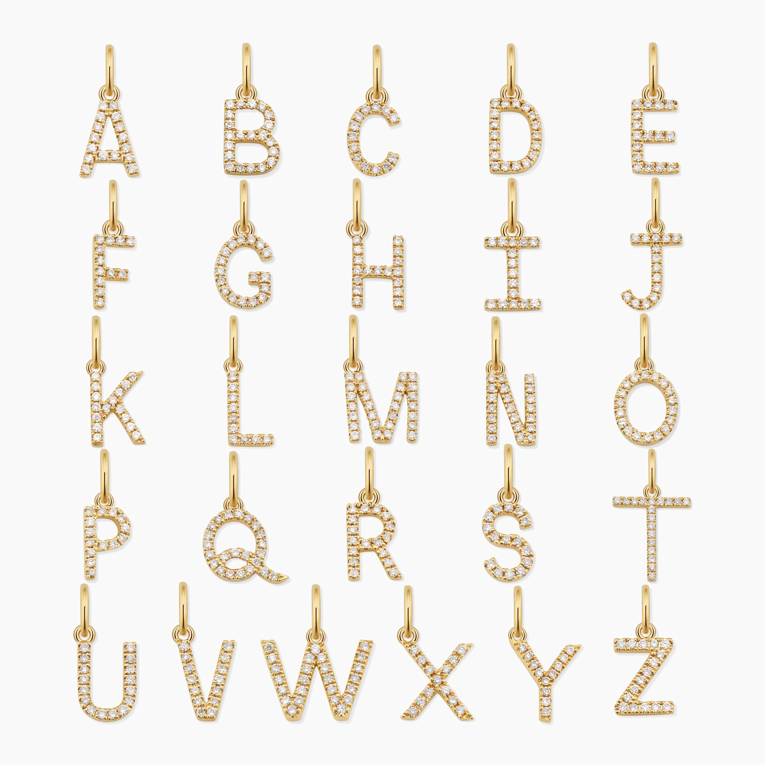 My Letter Diamond Pendant Charm