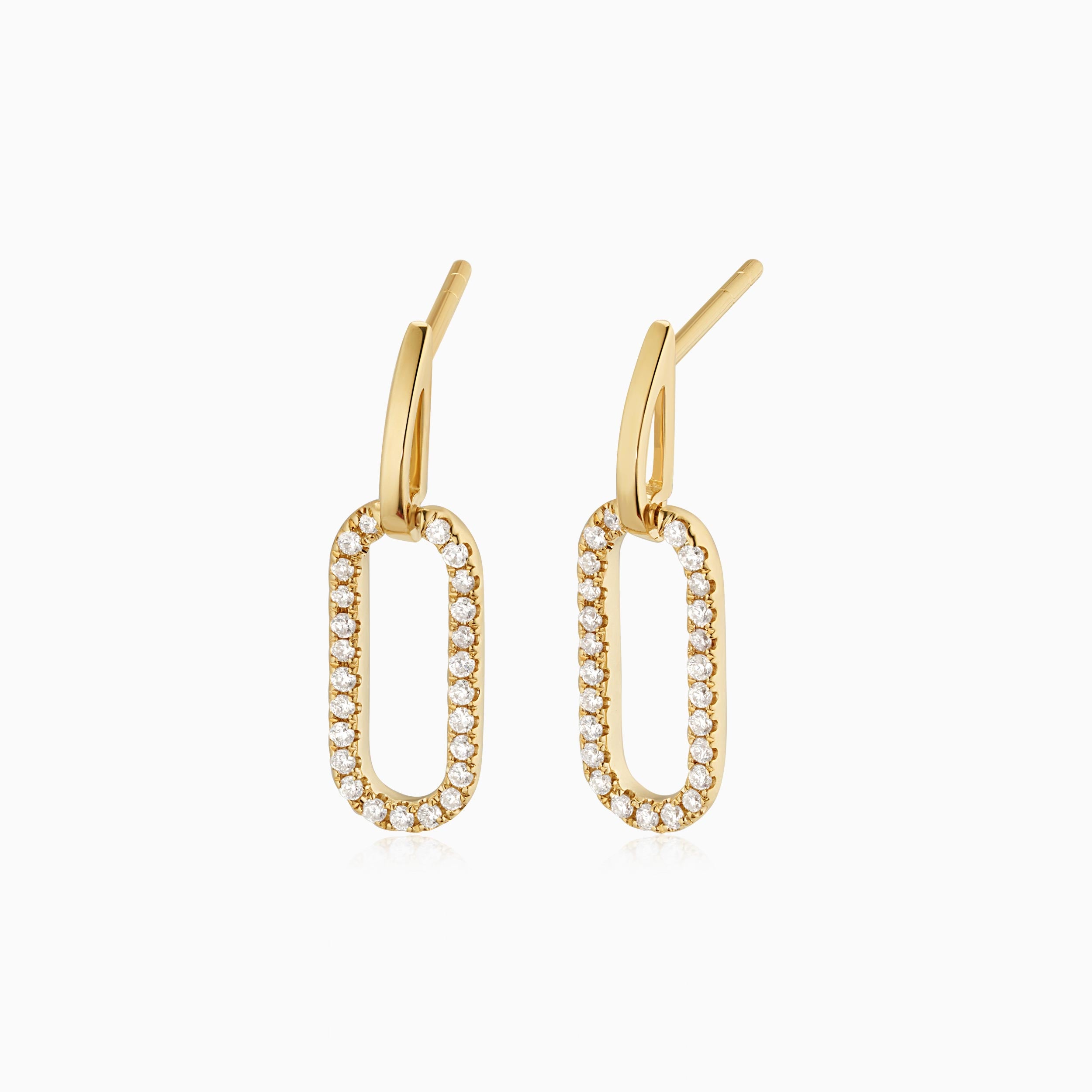 Venice Link Diamond Drop Earrings