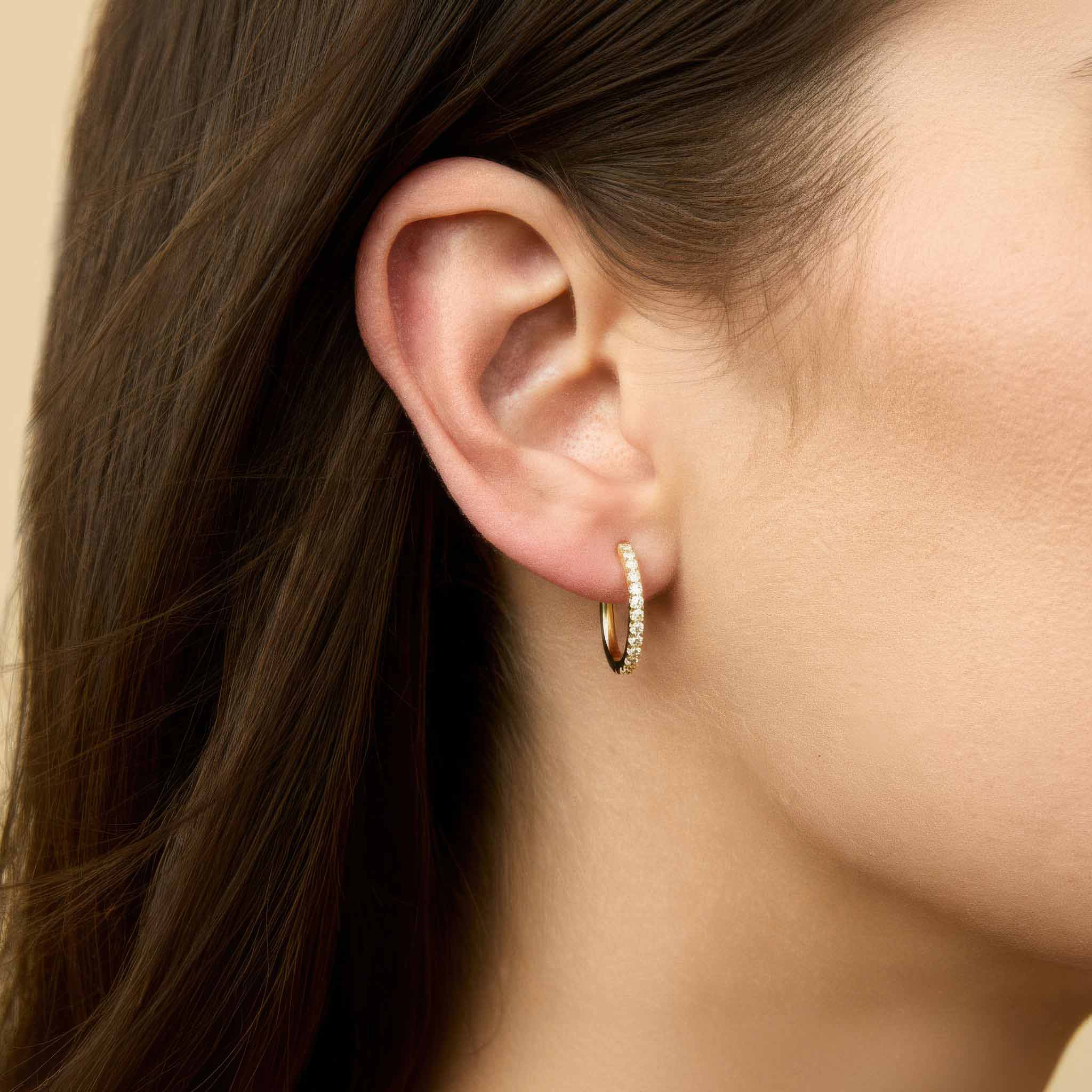 Regal Diamond Open Hoops