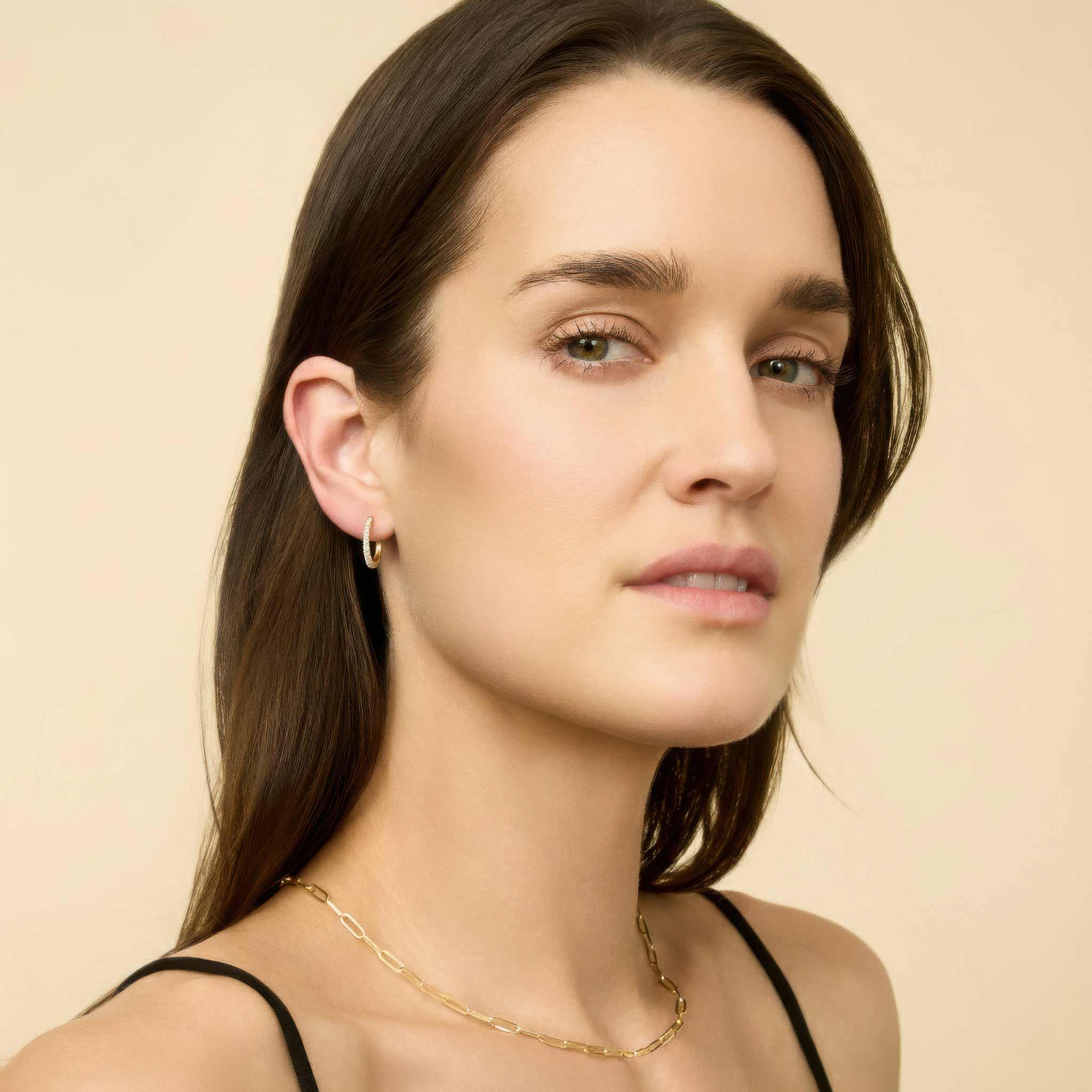 Regal Diamond Open Hoops