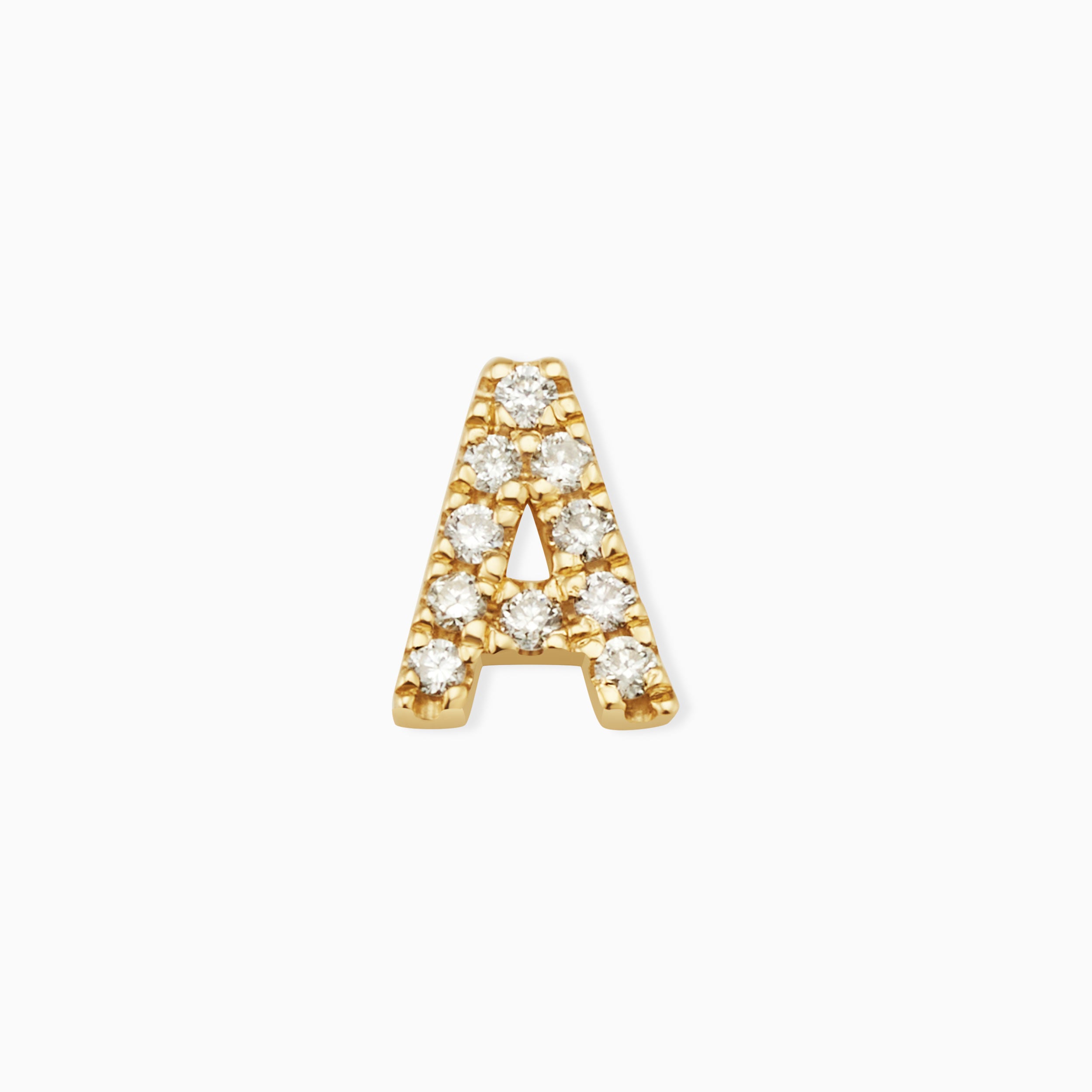 Luxe Letter Diamond Initial Single Stud