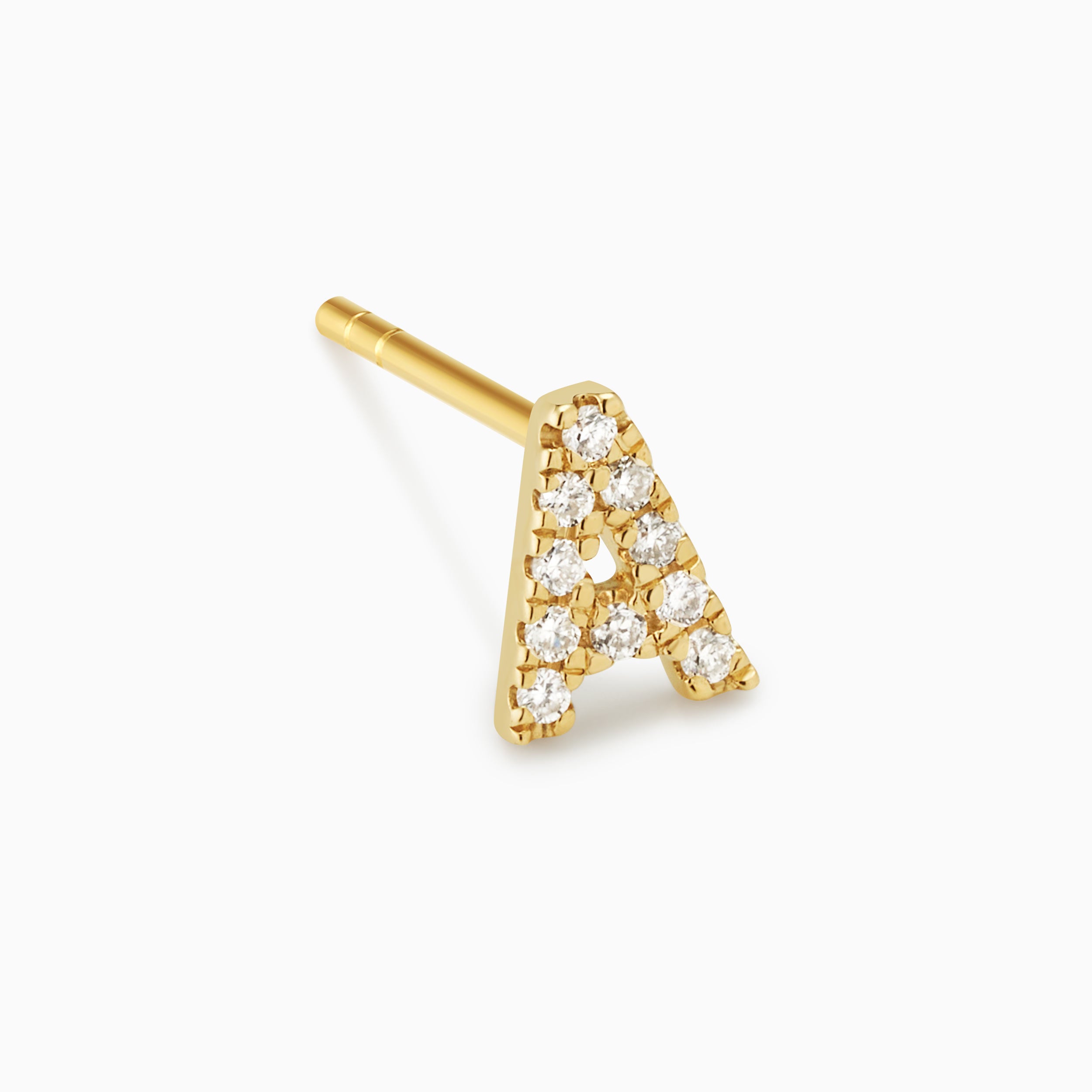 Luxe Letter Diamond Initial Single Stud