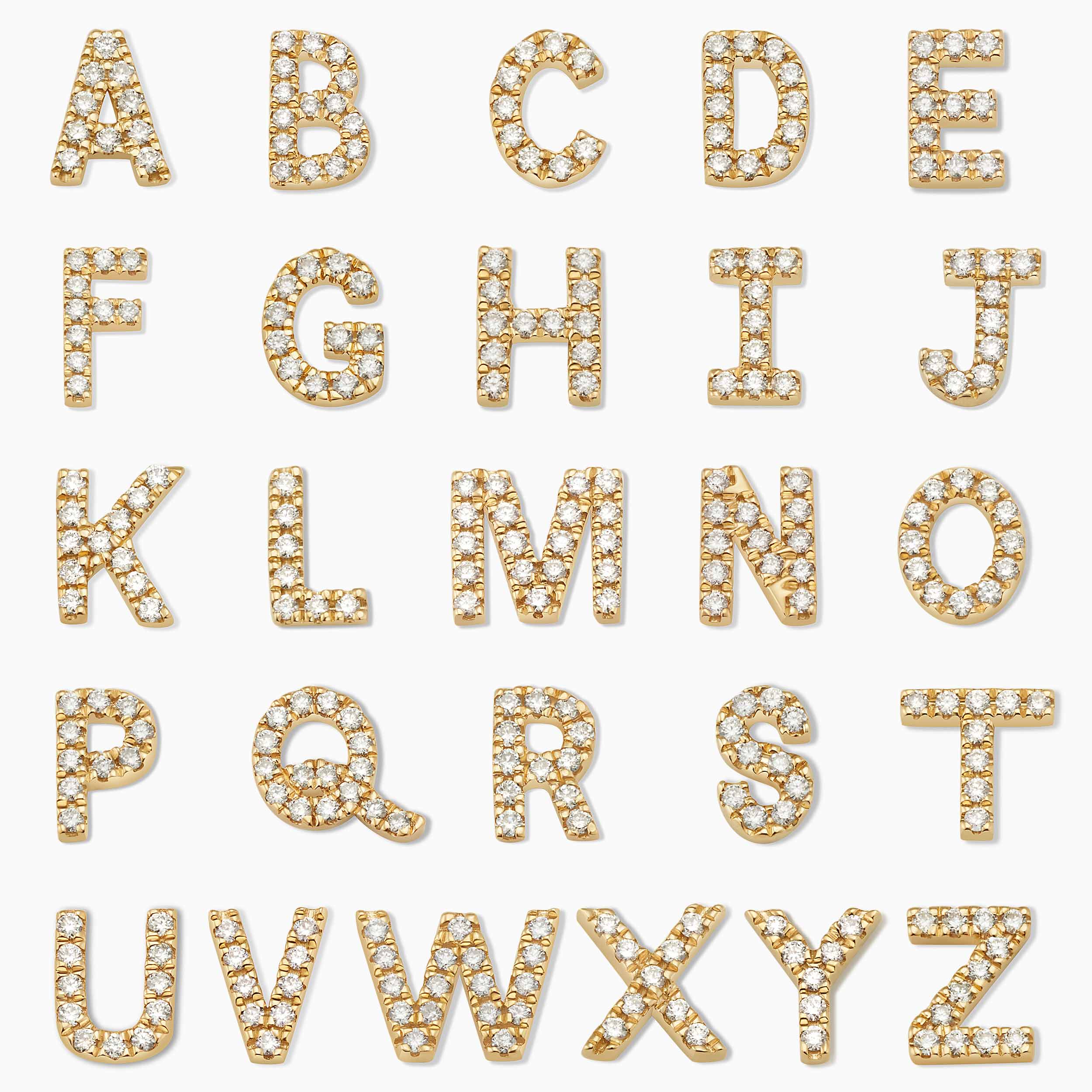 Luxe Letter Diamond Initial Single Stud