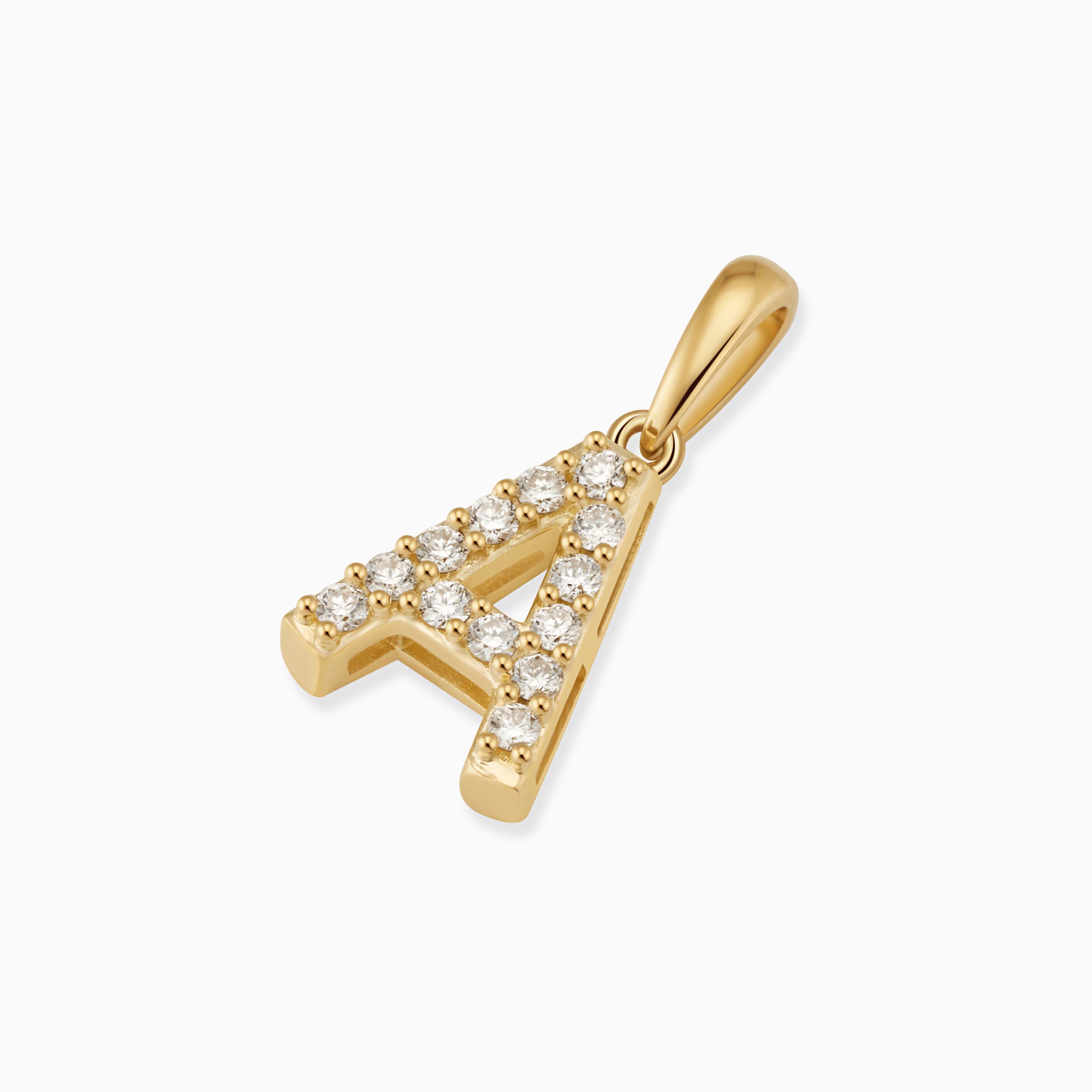 Luxe Letter Diamond Initial Pendant Charm