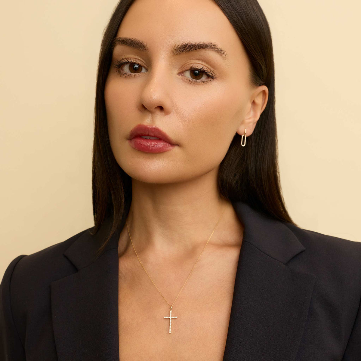 Faith Diamond Cross Medium Pendant Necklace