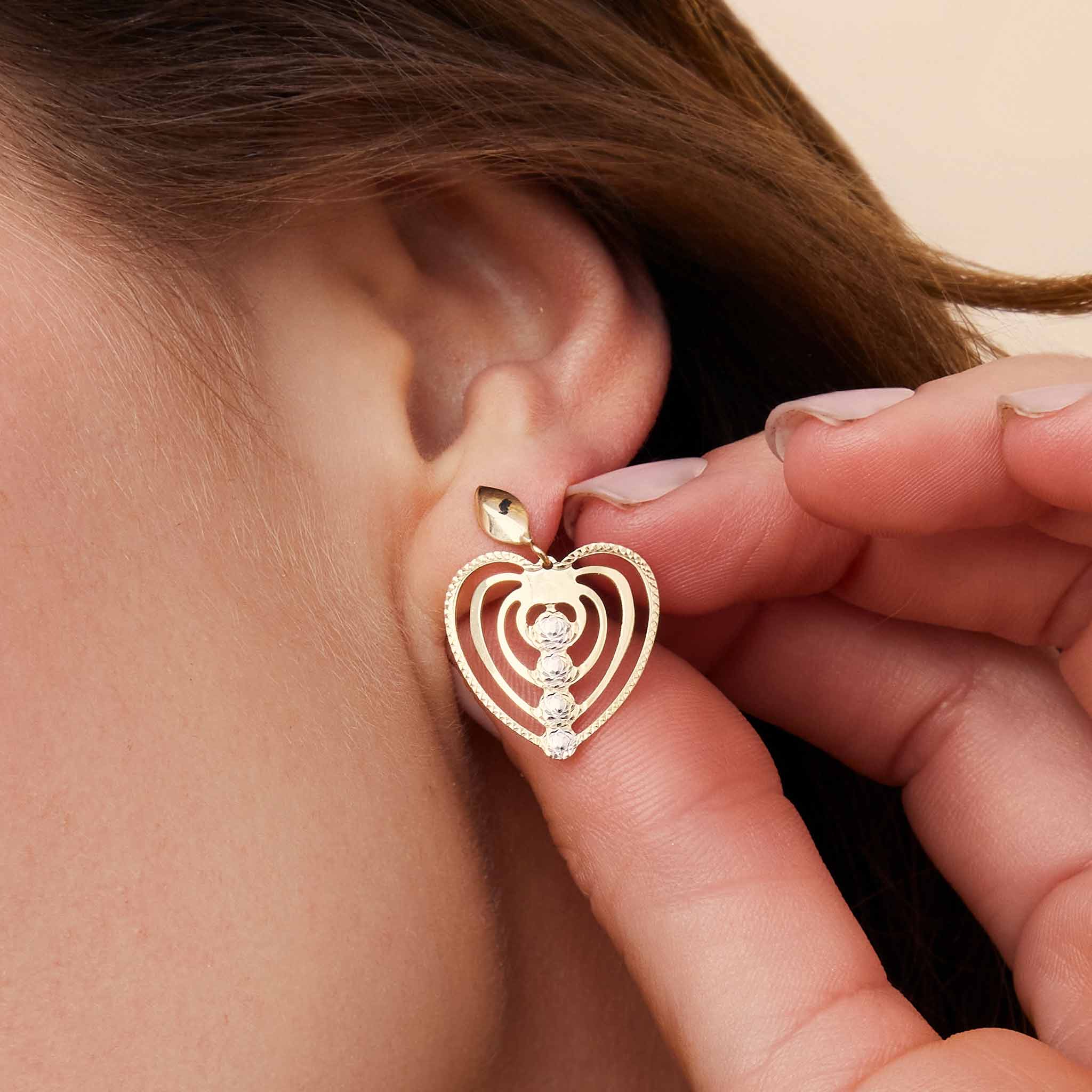 Aphrodite Heart Drop Earrings