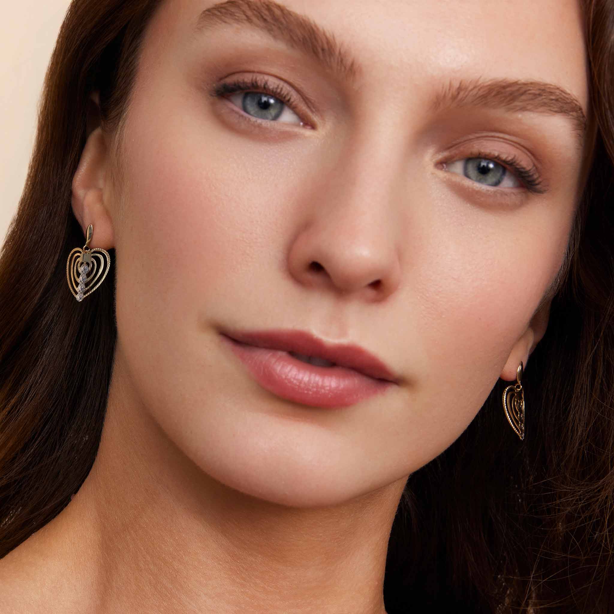 Aphrodite Heart Drop Earrings