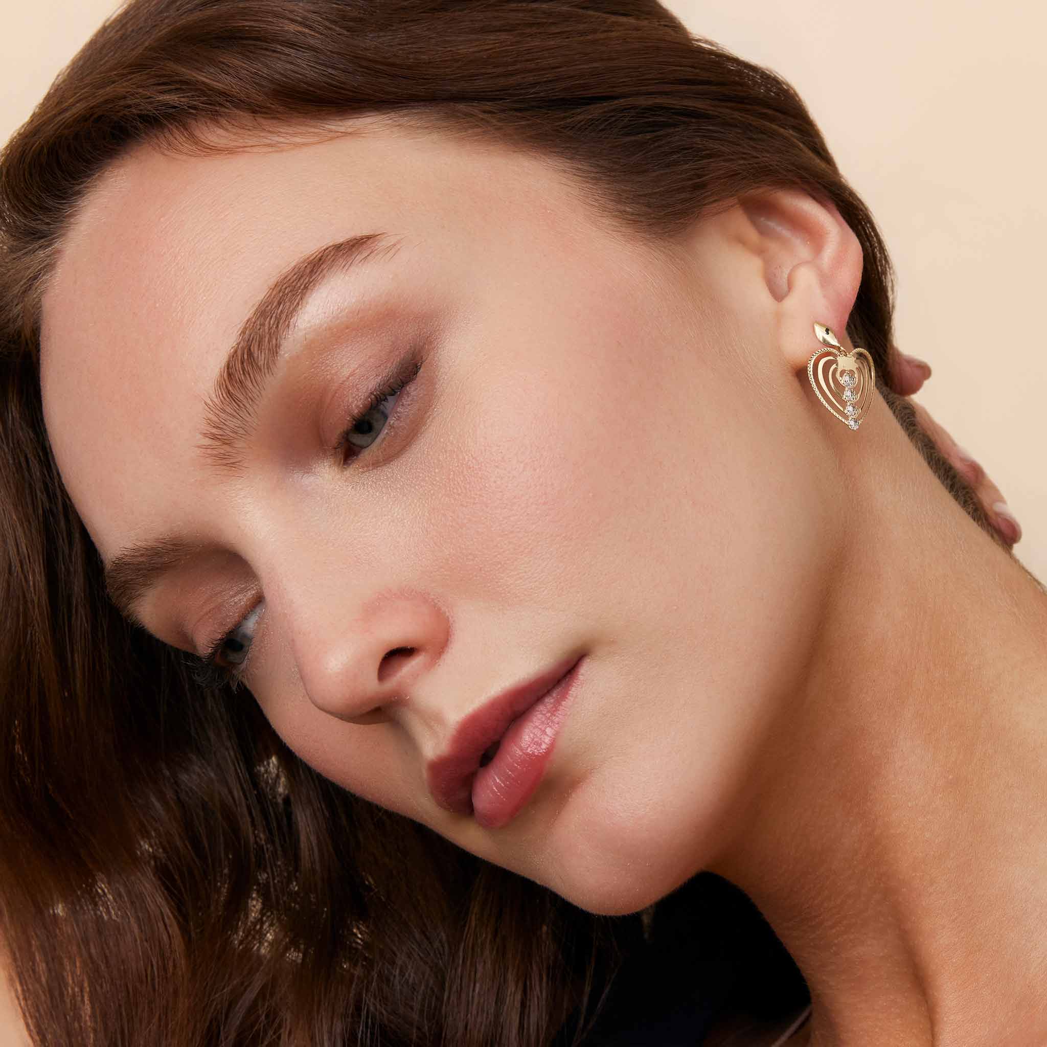 Aphrodite Heart Drop Earrings