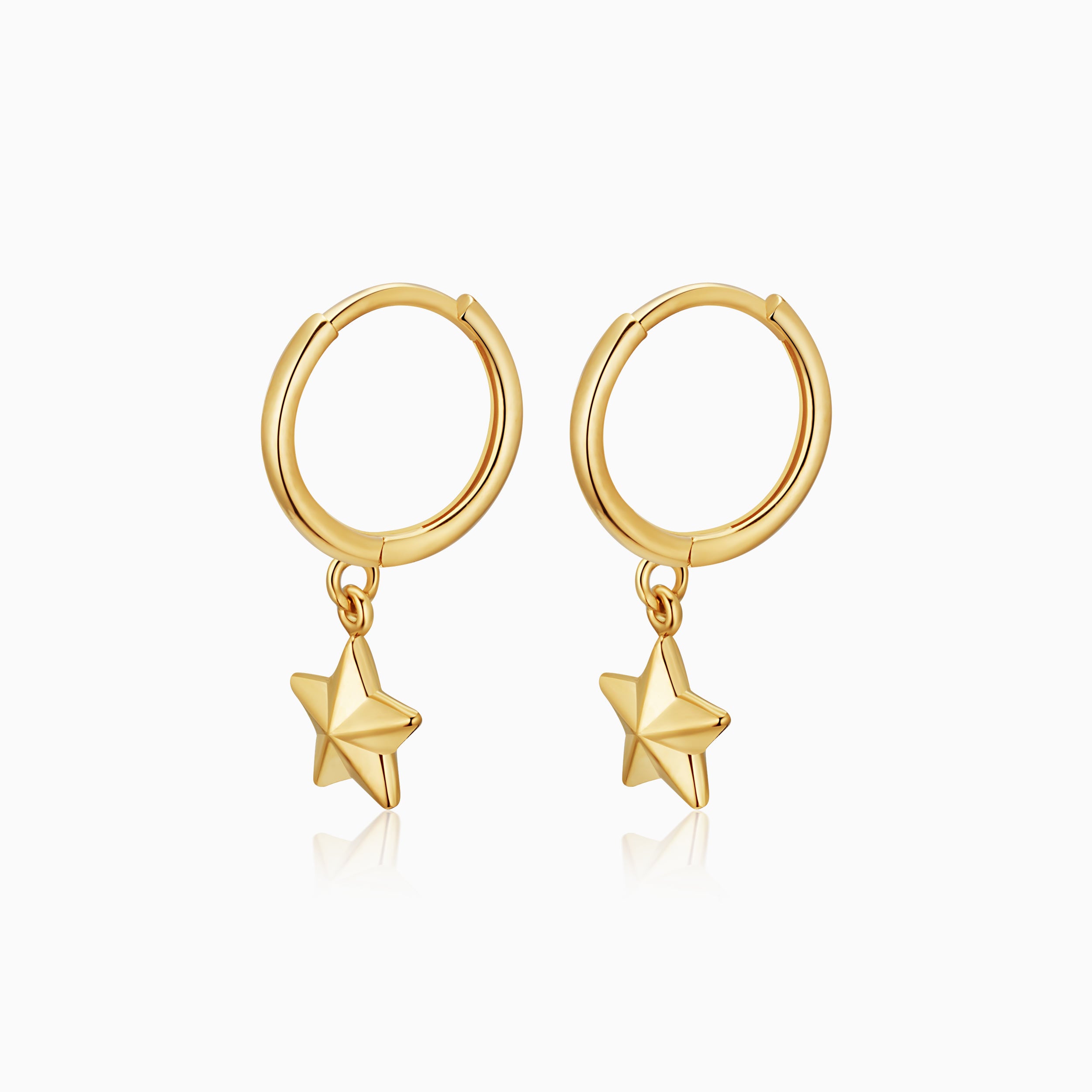 Street Star Charm Hoops