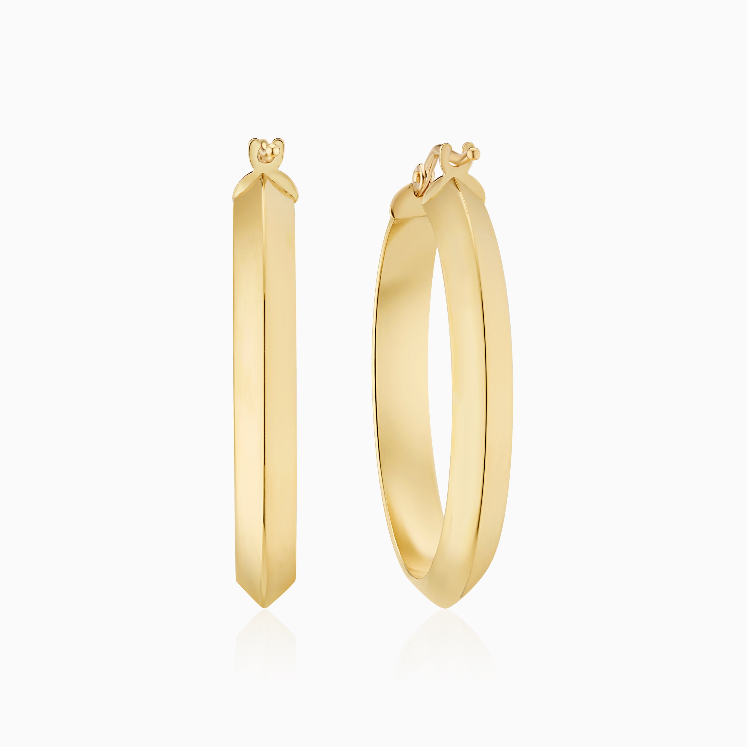 Knife Edge Large Hoops