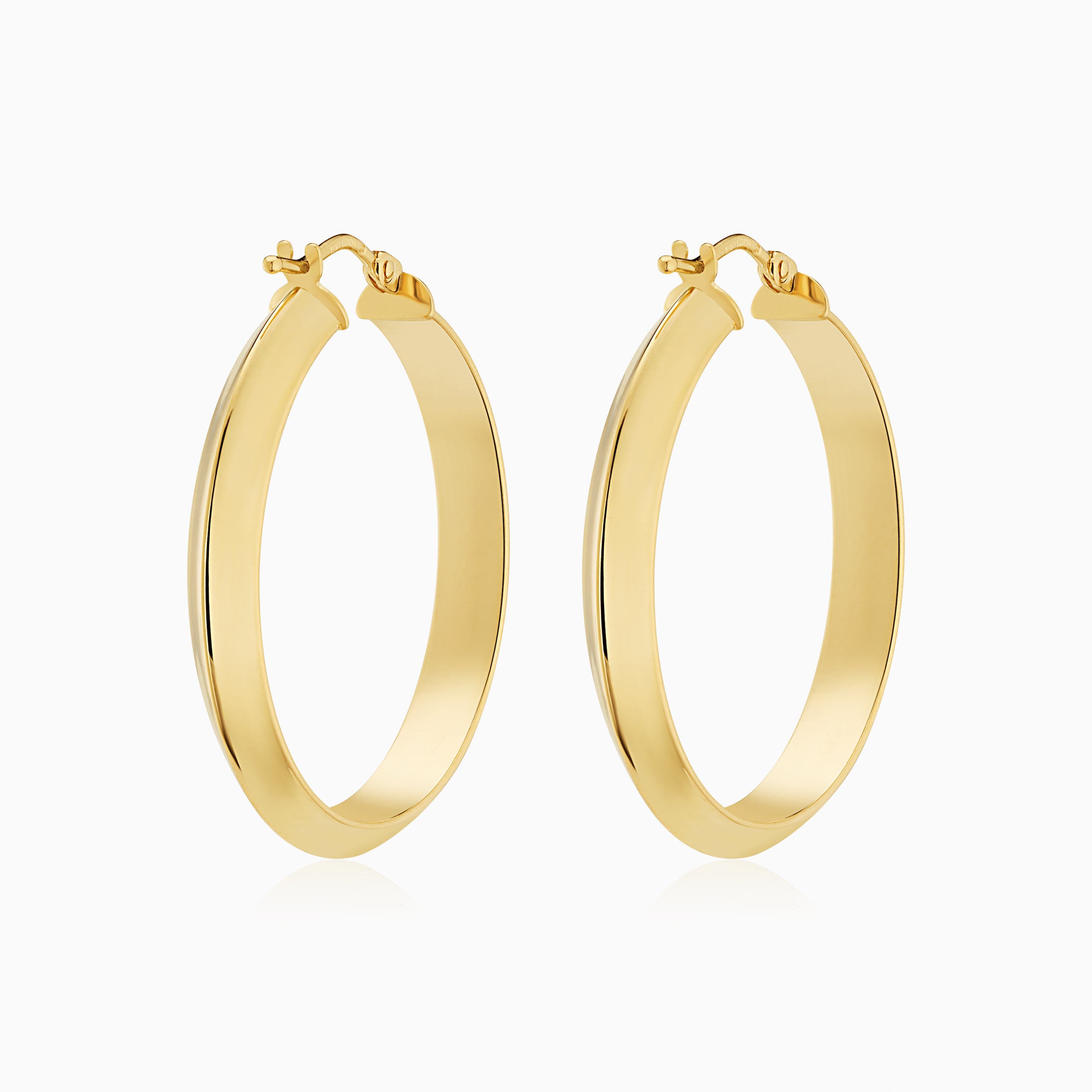 Knife Edge Large Hoops