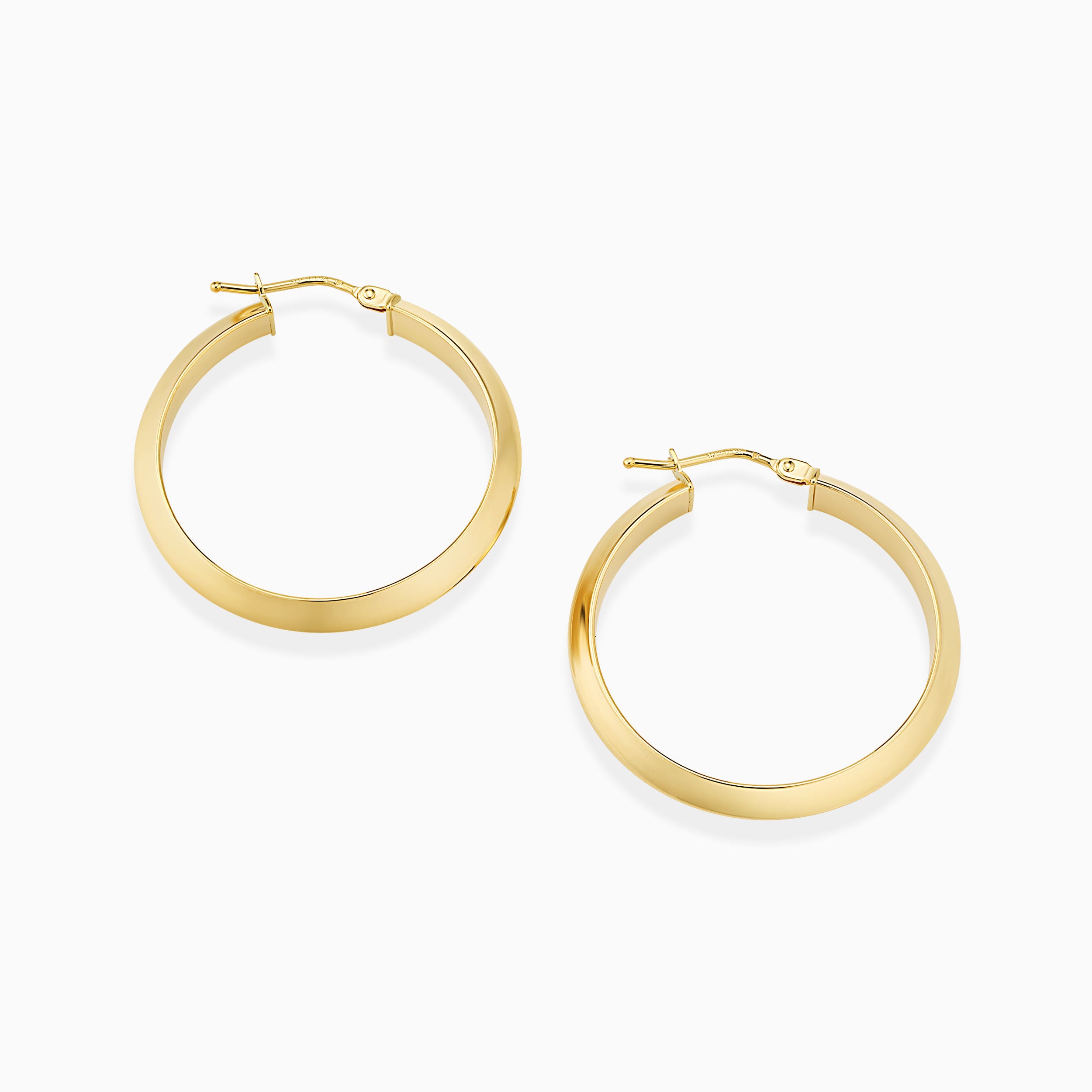 Knife Edge Large Hoops