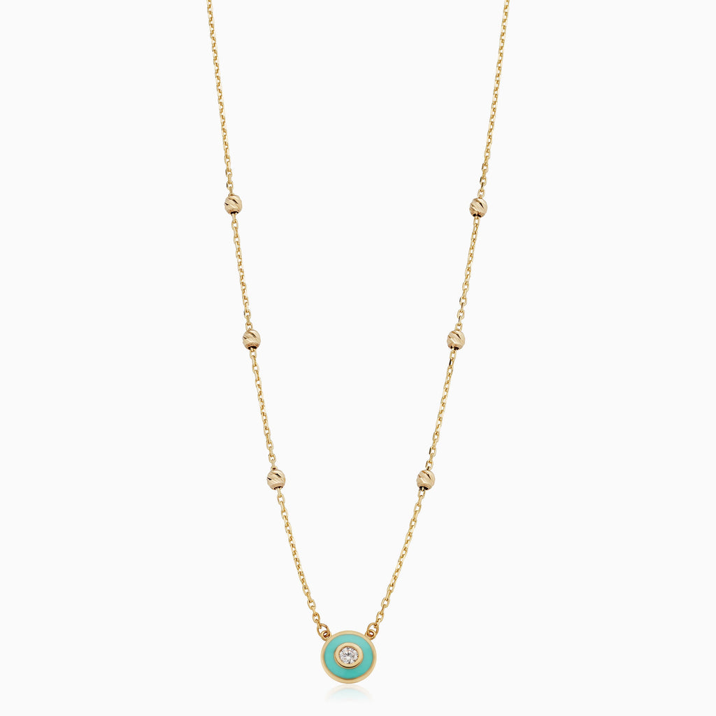 #color_Yellow Gold, Turquoise Enamel