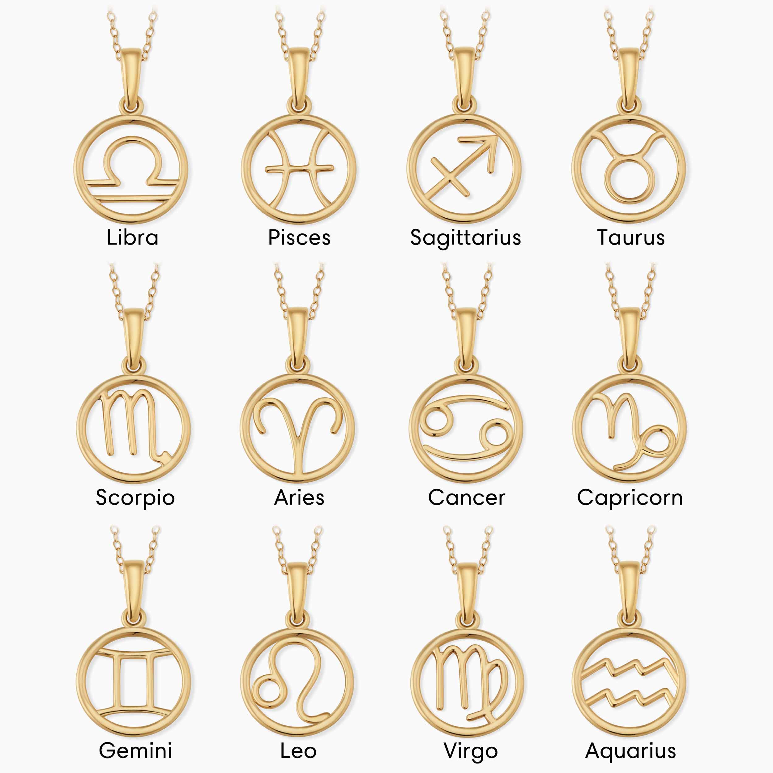 Zodiac Pendant Necklace
