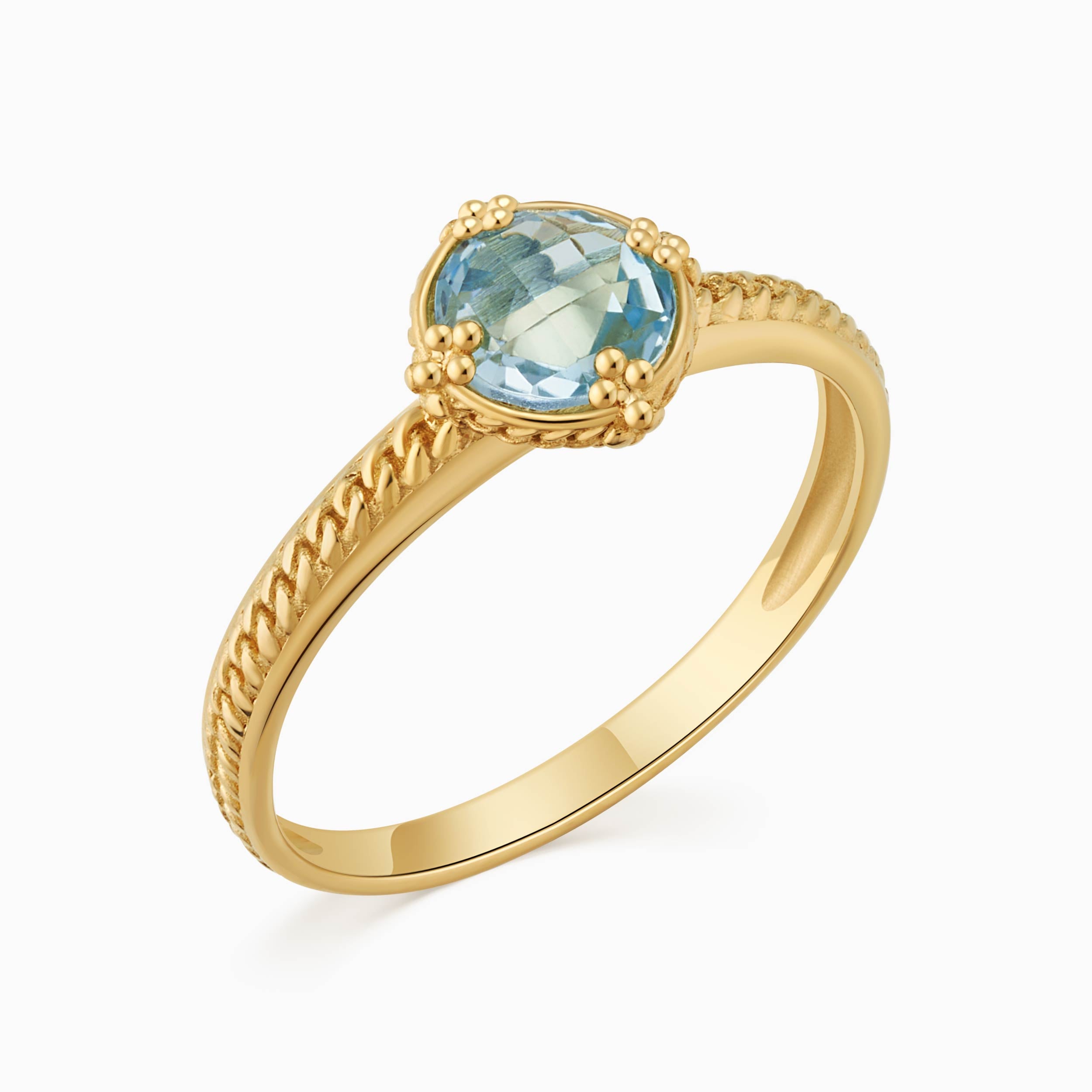 #color_Yellow Gold, Blue Topaz