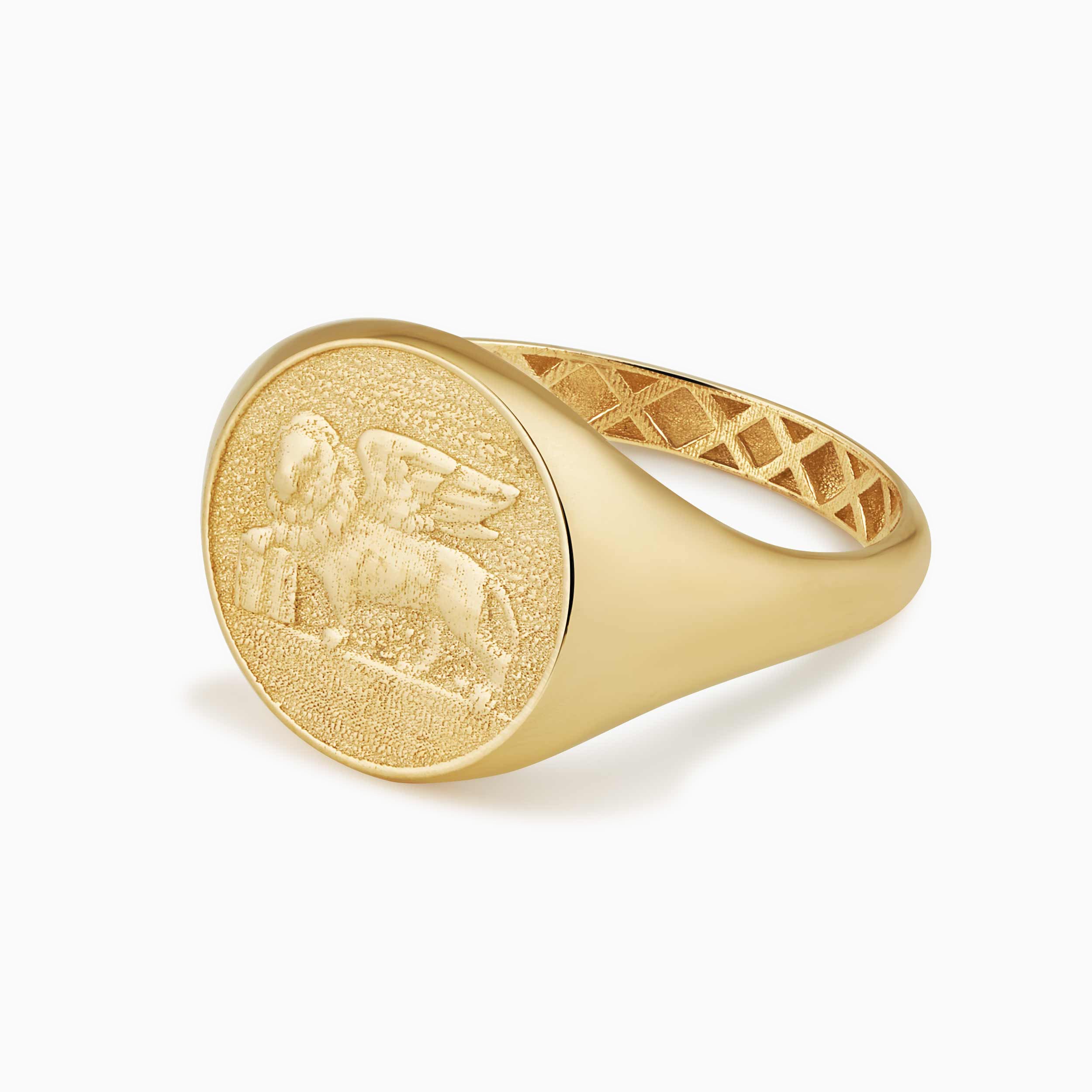 Flying Lion Signet Ring