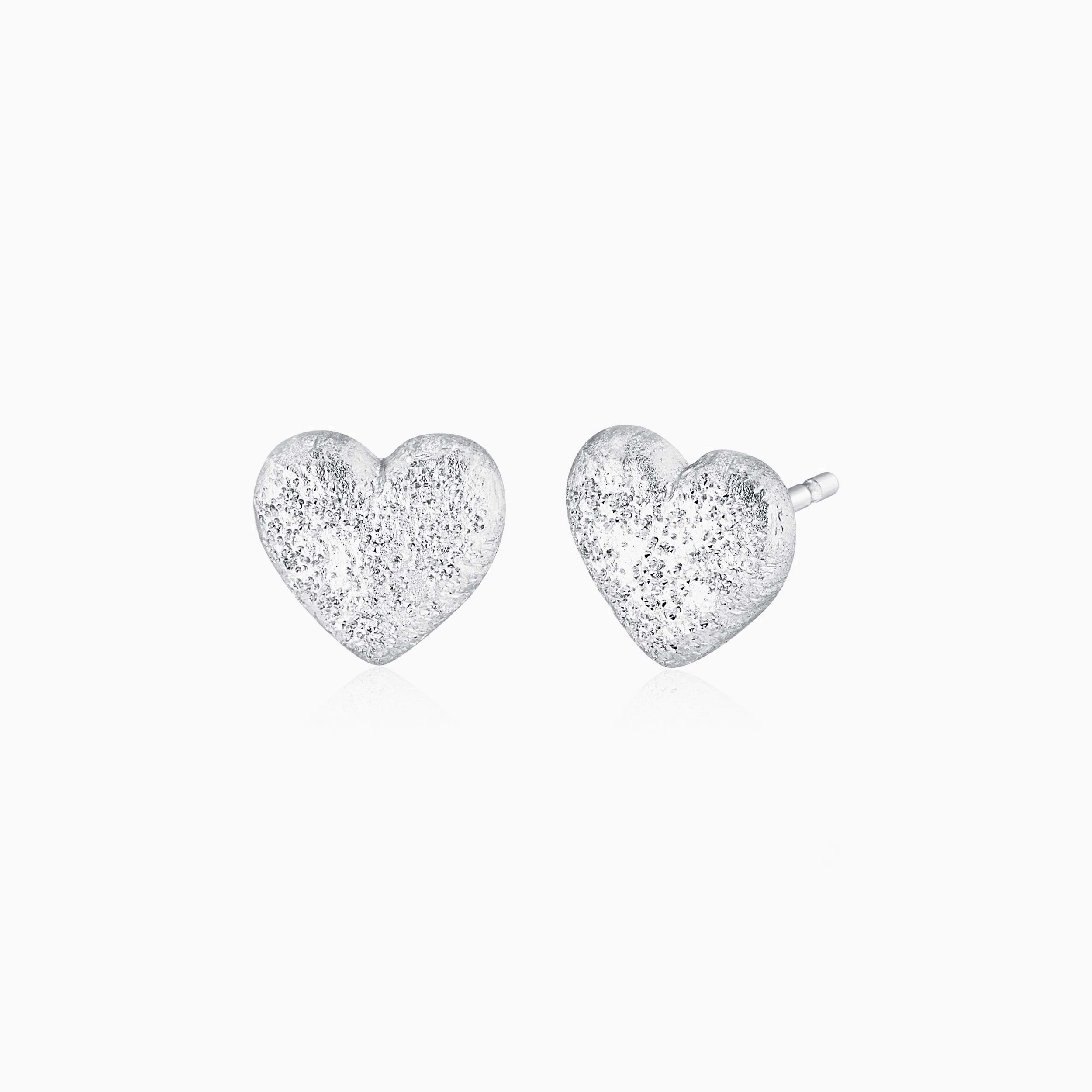 Shimmering Heart Studs